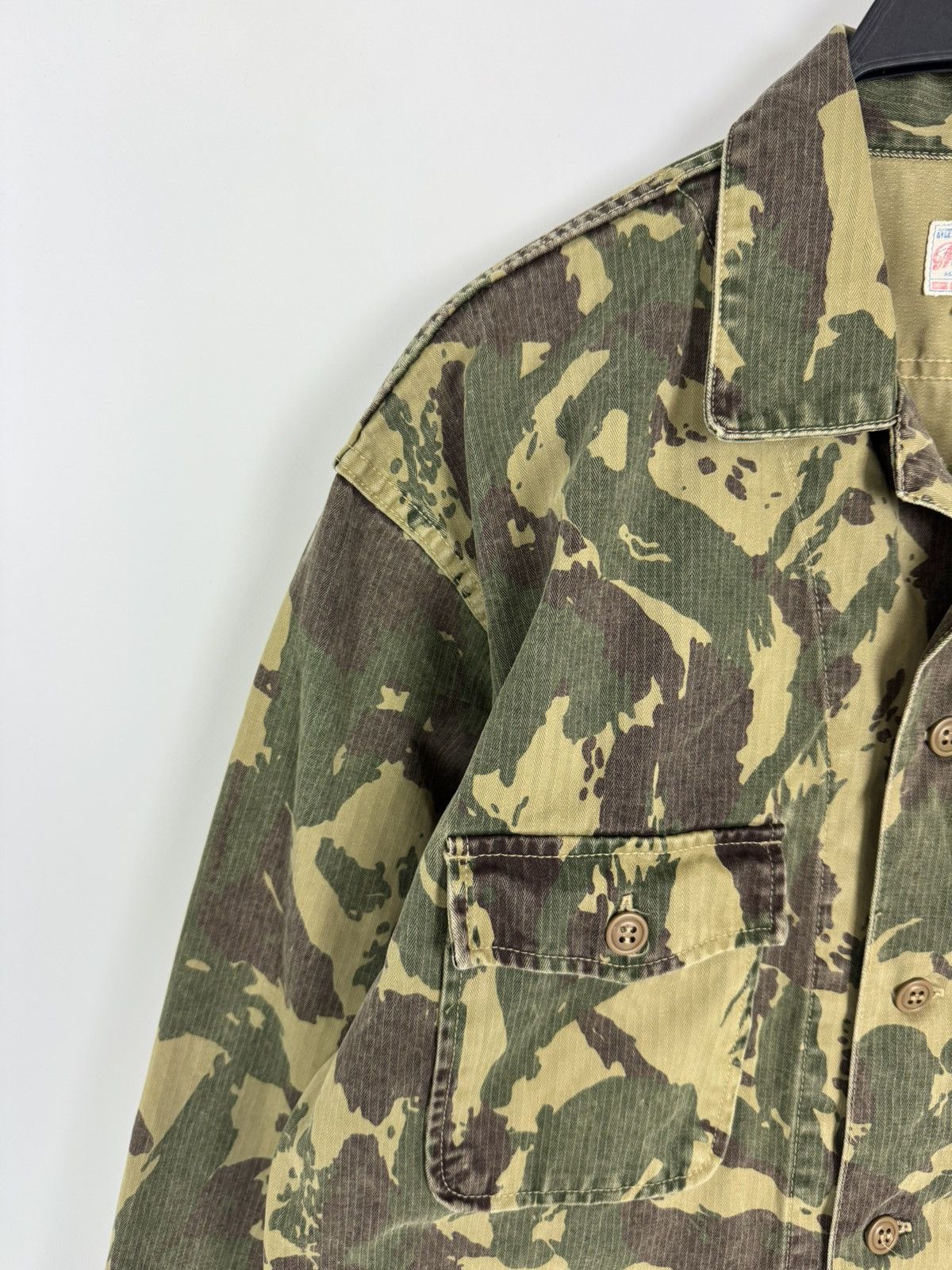 Momotaro Jeans Momotaro Jeans Herringbone Camouflage Pockets Light Jacket Size US L / EU 52-54 / 3 - 8 Thumbnail