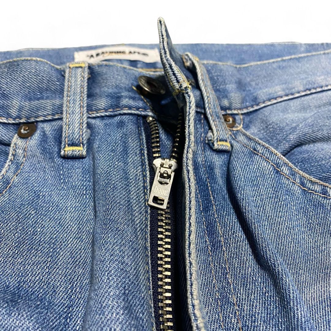 Bape A Bathing Ape (BAPE) - S Embroidered Baggy Jeans Light Blue Size US 30 / EU 46 - 6 Thumbnail