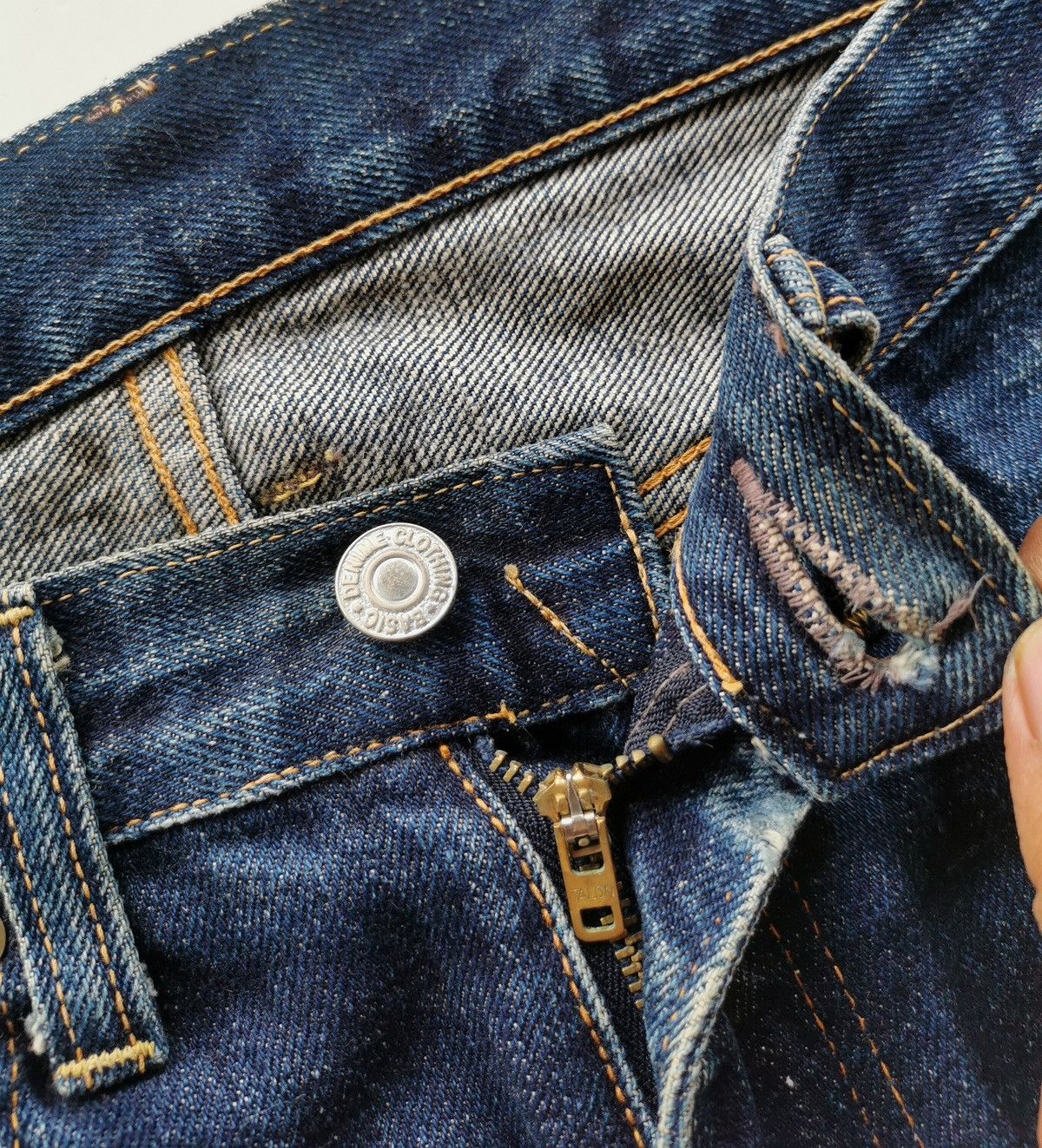 Denime × Iron Heart × Japanese Brand Denime Selvedge Jeans ( Size 28 x 38 ) Size US 28 / EU 44 - 10 Thumbnail