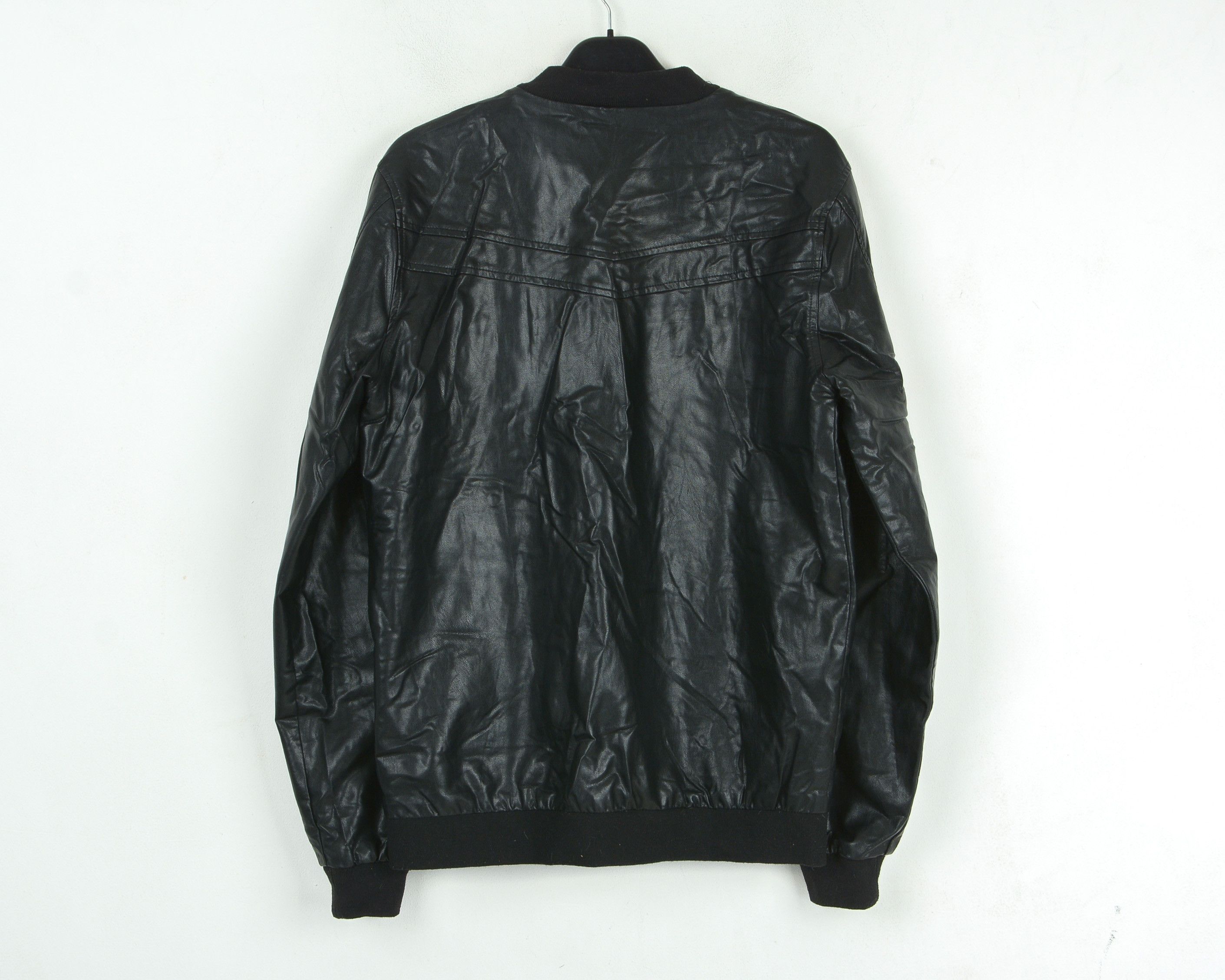 Anerkjendt ANERKJENDT Faux PU Leather Bomber Varsity Jacket Coat Vegan Size US M / EU 48-50 / 2 - 4 Thumbnail