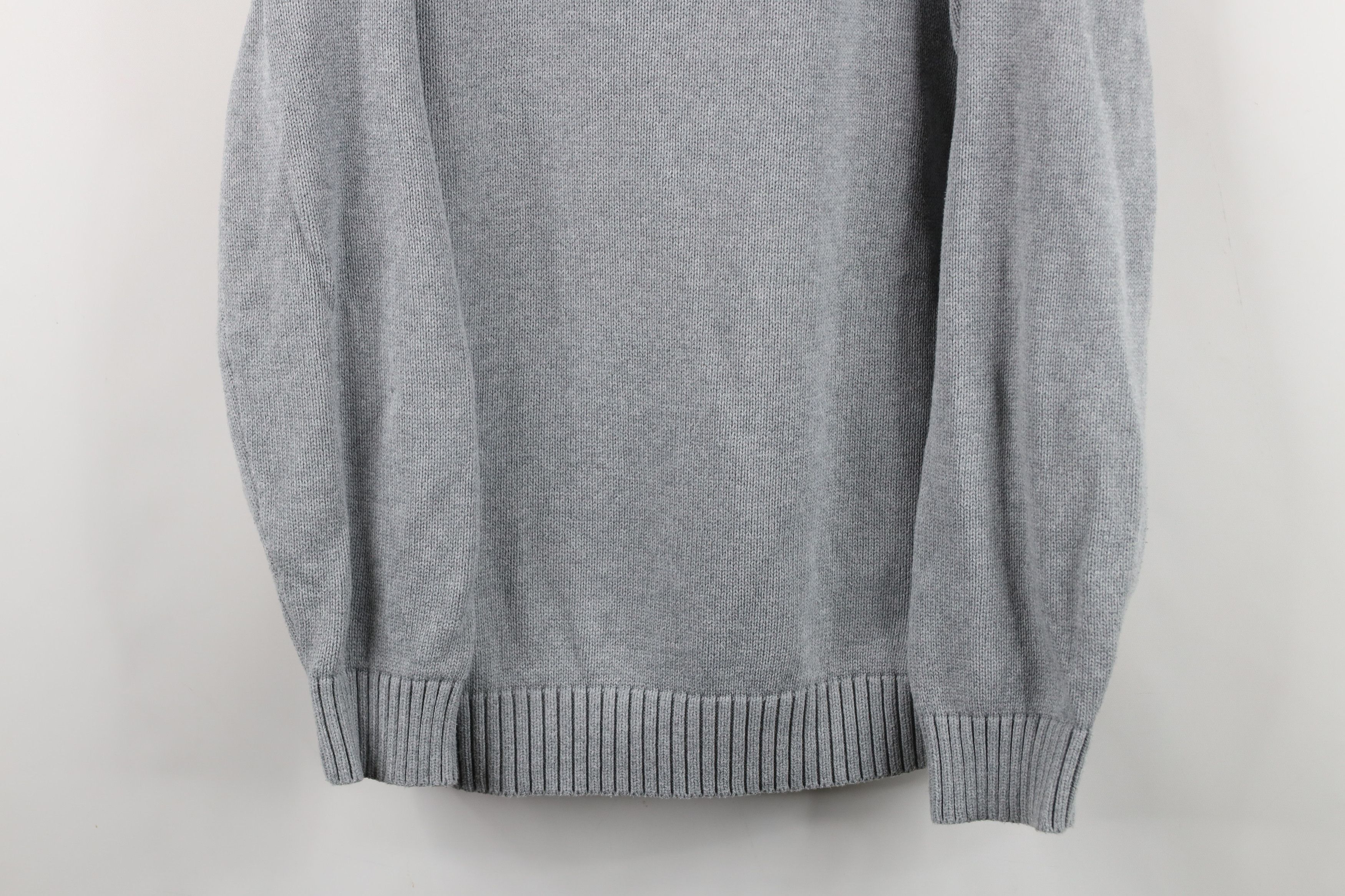 L.L. Bean Vintage 90s LL Bean Blank Cotton Knit Crewneck Sweater Gray Size US XL / EU 56 / 4 - 3 Thumbnail
