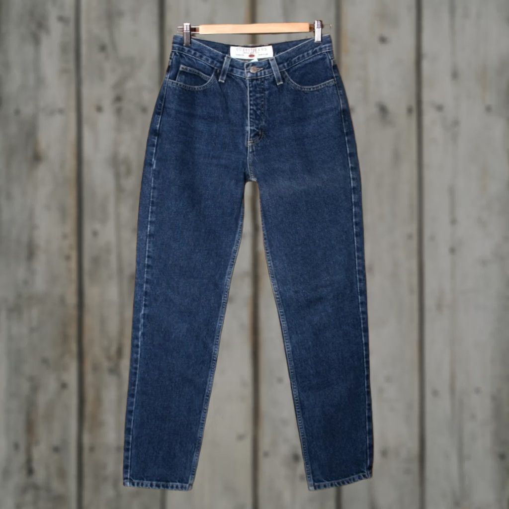 Guess VINTAGE GUESS Jeans Style 050 Classic Fit Tapered Leg Tag 28 27x30 Blue Denim 100% Cotton Womens Jeans Size 27" / US 4 / IT 40 - 1 Thumbnail