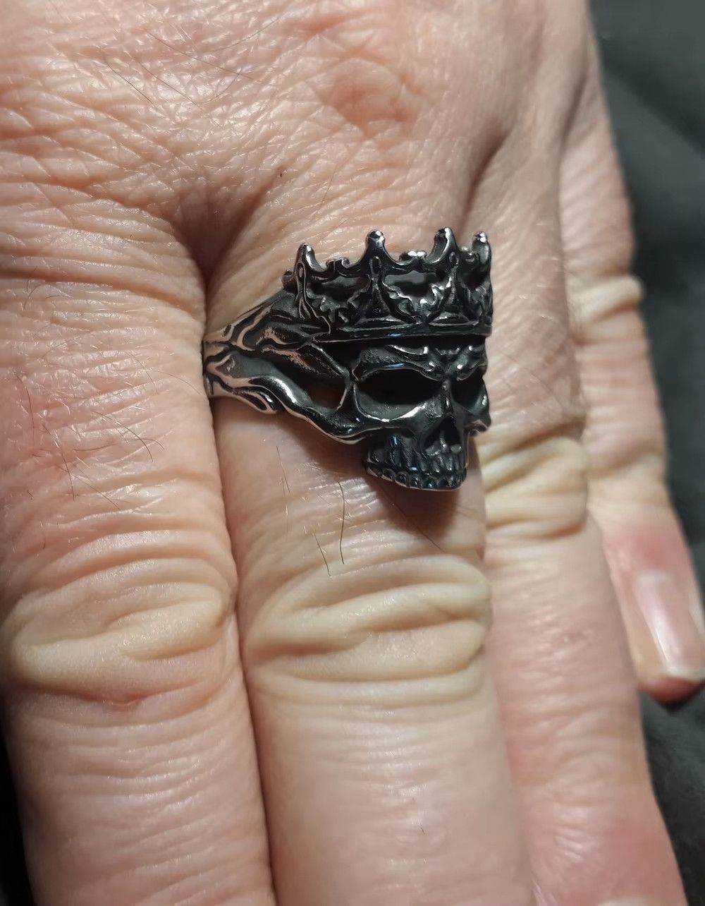 Jewelry Crown Skull Ring Streetwear Jewelry Fashion Gift Size ONE SIZE - 2 Thumbnail
