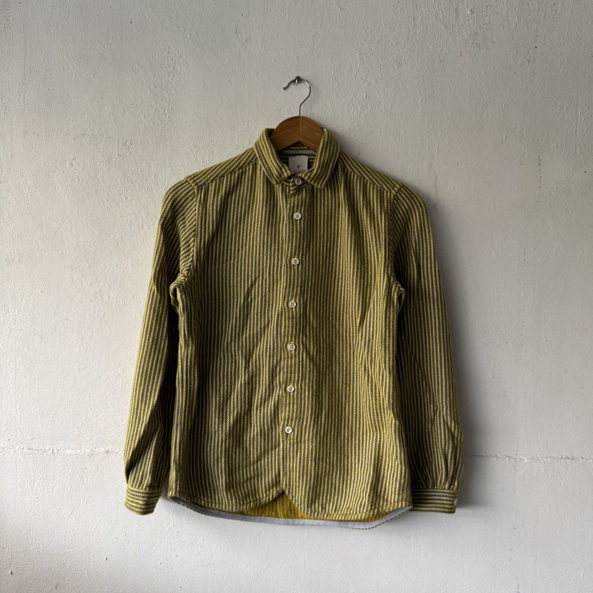 Japanese Brand AW14 Maillot Nel MAS-108 Stripe Button Shirt Size US S / EU 44-46 / 1 - 1 Thumbnail