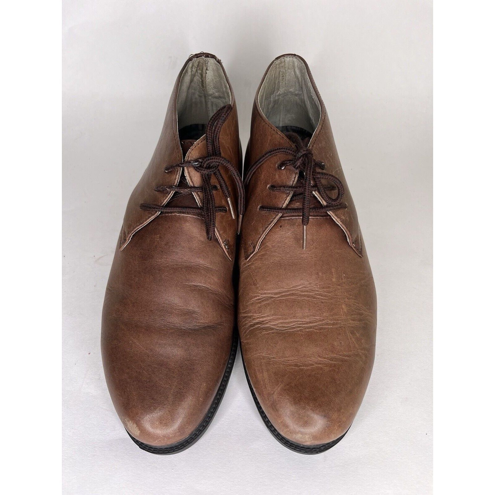 Other Rhea Chukka Brown Leather Lace Up Casual Desert Ankle Boots Size US 10.5 / EU 43-44 - 2 Thumbnail