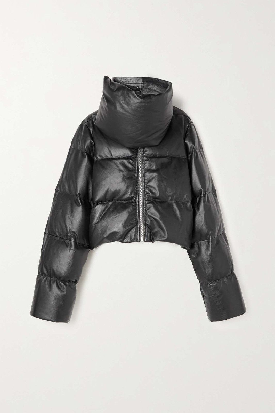 Rick Owens Rick Owens Funnel Neck Down lambskin Leather Sisyphus Jacket Size US M / EU 48-50 / 2 - 4 Thumbnail