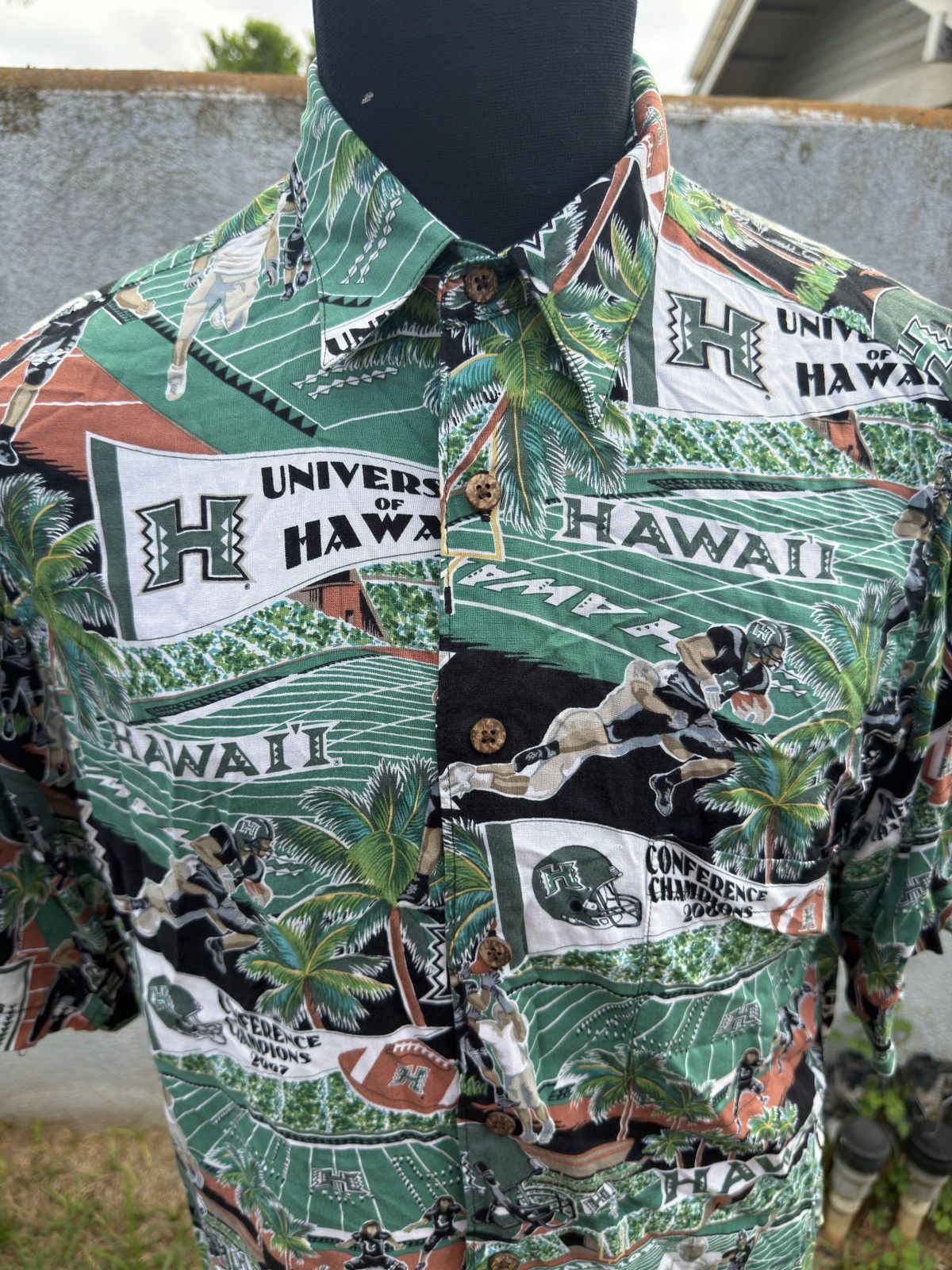 Reyn Spooner Reyn Spooner Men's M Green University of Hawaii Warriors Size US M / EU 48-50 / 2 - 3 Thumbnail