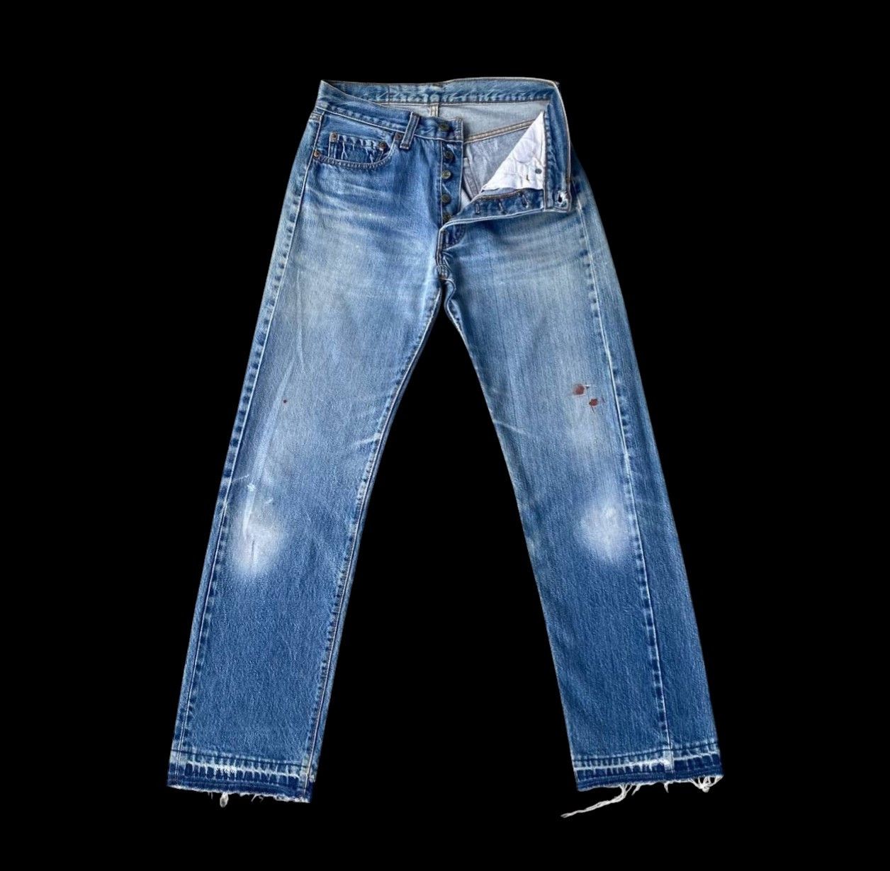 Levi's Vintage Clothing Rare 1970s Levi’s 501 Redline Selvedge Release Hem Button 6 Size US 28 / EU 44 - 8 Thumbnail