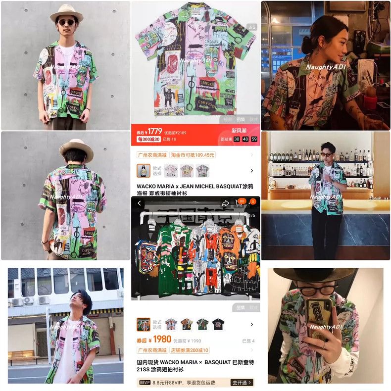Wacko Maria Wacko maria 21SS Basquiat Graffiti Cuban Collar Short Slee Size US L / EU 52-54 / 3 - 9 Thumbnail