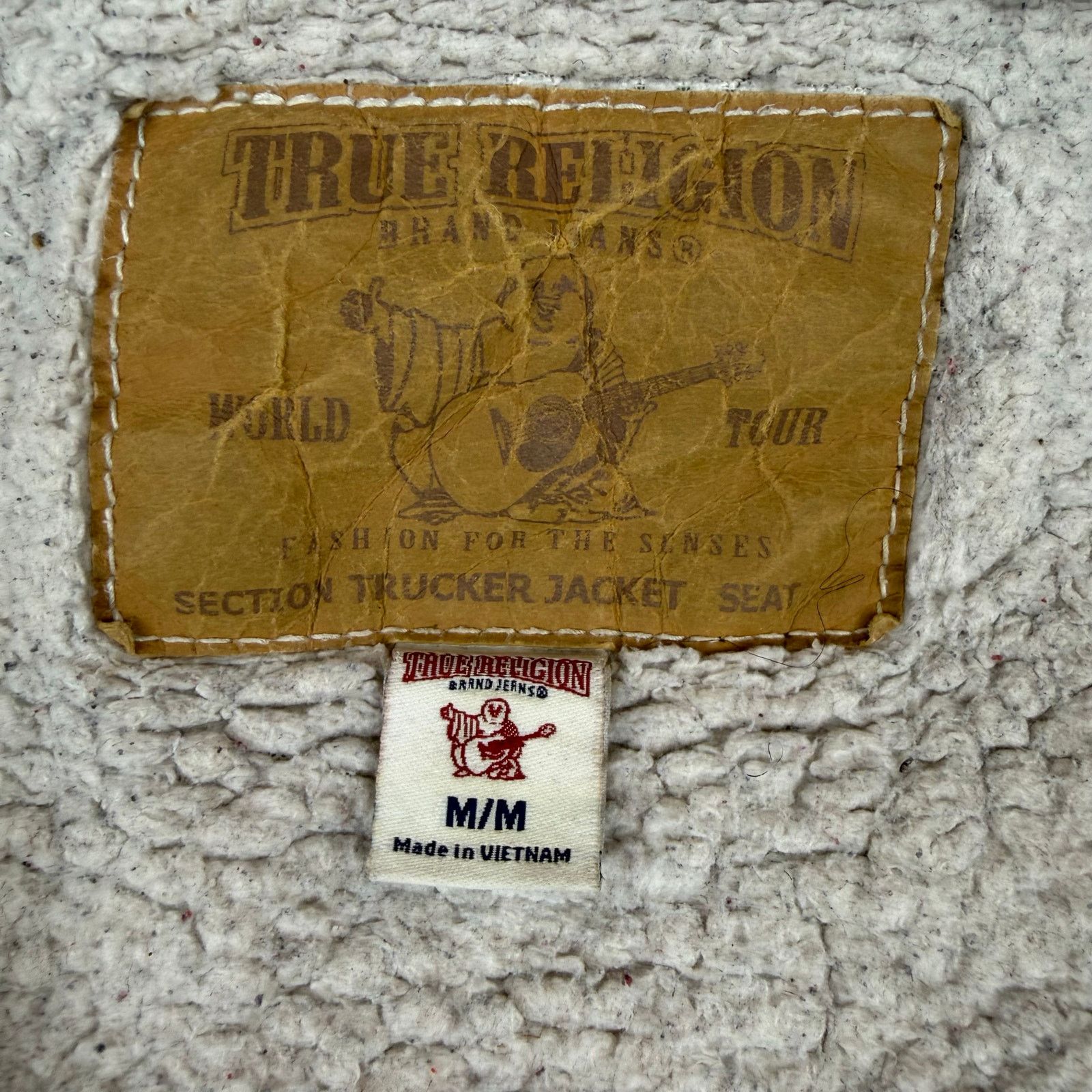 True Religion True Religion Sherpa Lined Denim Trucker Jacket Medium Size US M / EU 48-50 / 2 - 3 Thumbnail