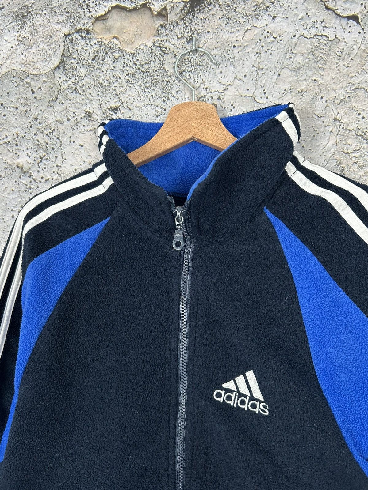 Adidas Vintage 90s Adidas Zip Fleece Sweatshirt Streetwear Gorpcore Size US L / EU 52-54 / 3 - 3 Thumbnail