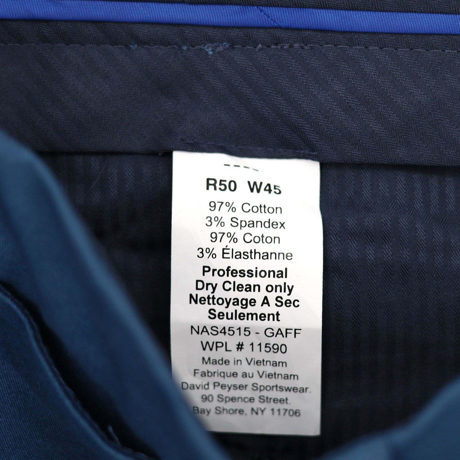 Nautica Nautica Men's Marine Navy Cotton Casual Pants Size W45 L30 Size US 44 / EU 60 - 4 Thumbnail