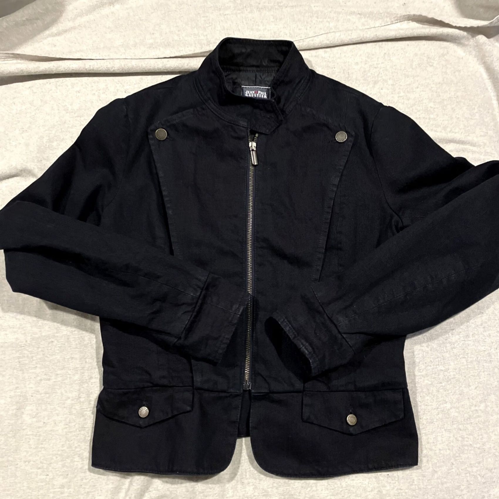 Jean Paul Gaultier VINTAGE Jean Paul Gaultier Denim Military Jacket Size 44 Women Dark Denim Jacket Coat Short Cotton Denim Military Jacket 44 Womens Size 30" / US 8 / IT 44 - 2 Thumbnail