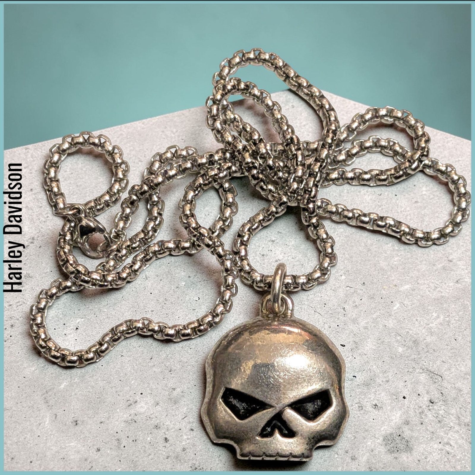 Harley Davidson HARLEY DAVIDSON MOTORCYCLE Willie G Skull Pendant Necklace Size ONE SIZE - 2 Thumbnail
