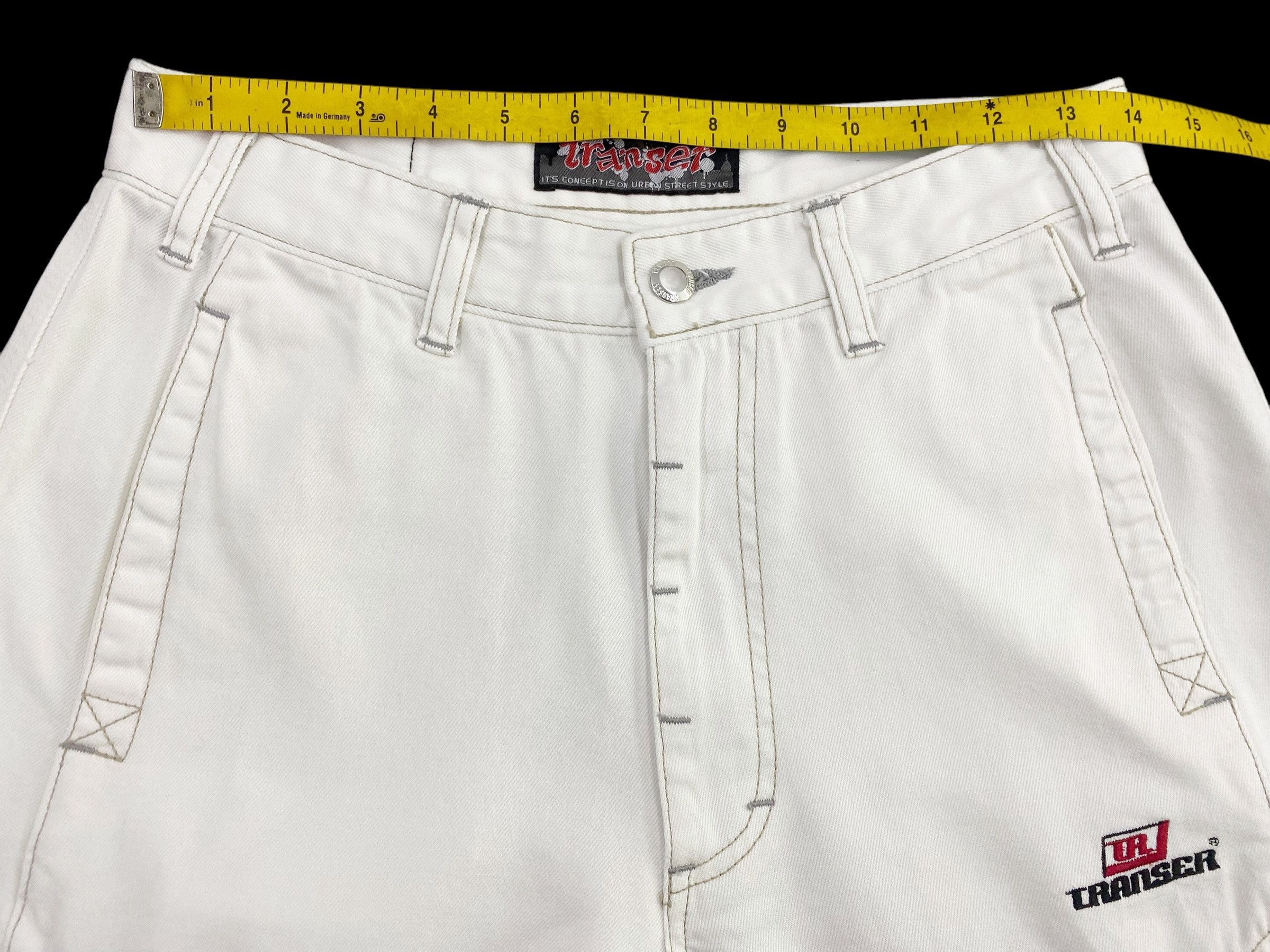 Japanese Brand Transer Loose Cropped Patchwork Denim Jeans Size US 28 / EU 44 - 9 Thumbnail