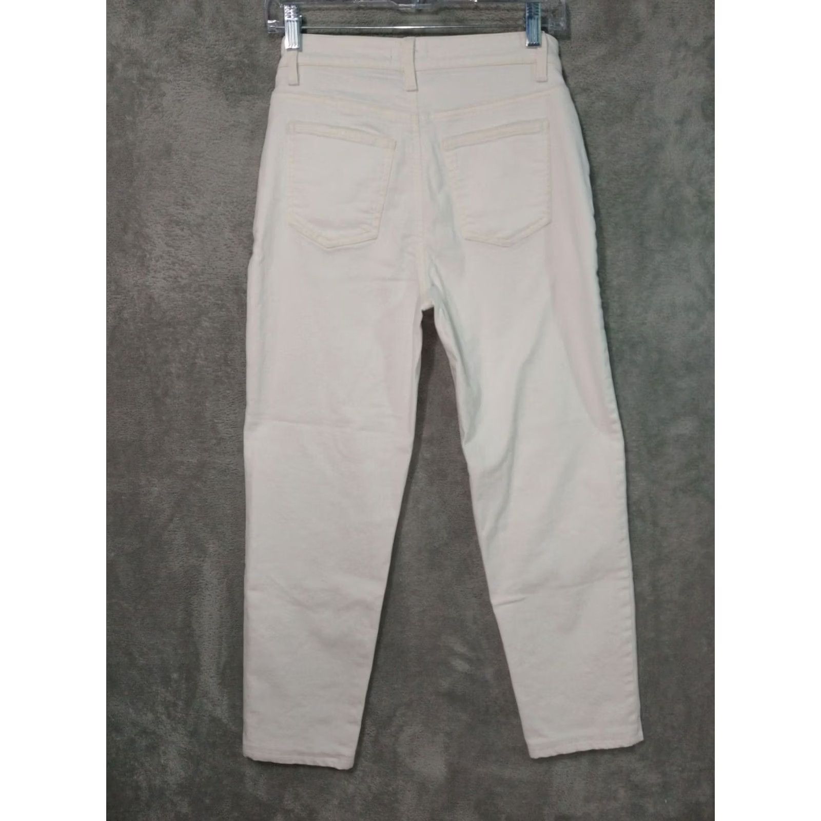 Eileen Fisher Eileen Fisher Jeans Womens Petite Ivory Denim Slim Organic Cotton Stretch Slim Fit 5-Pocket Ankle Jeans Womens Petite XS-2 Ivory White Denim Stretch Size 26" / US 2 / IT 38 - 2 Thumbnail