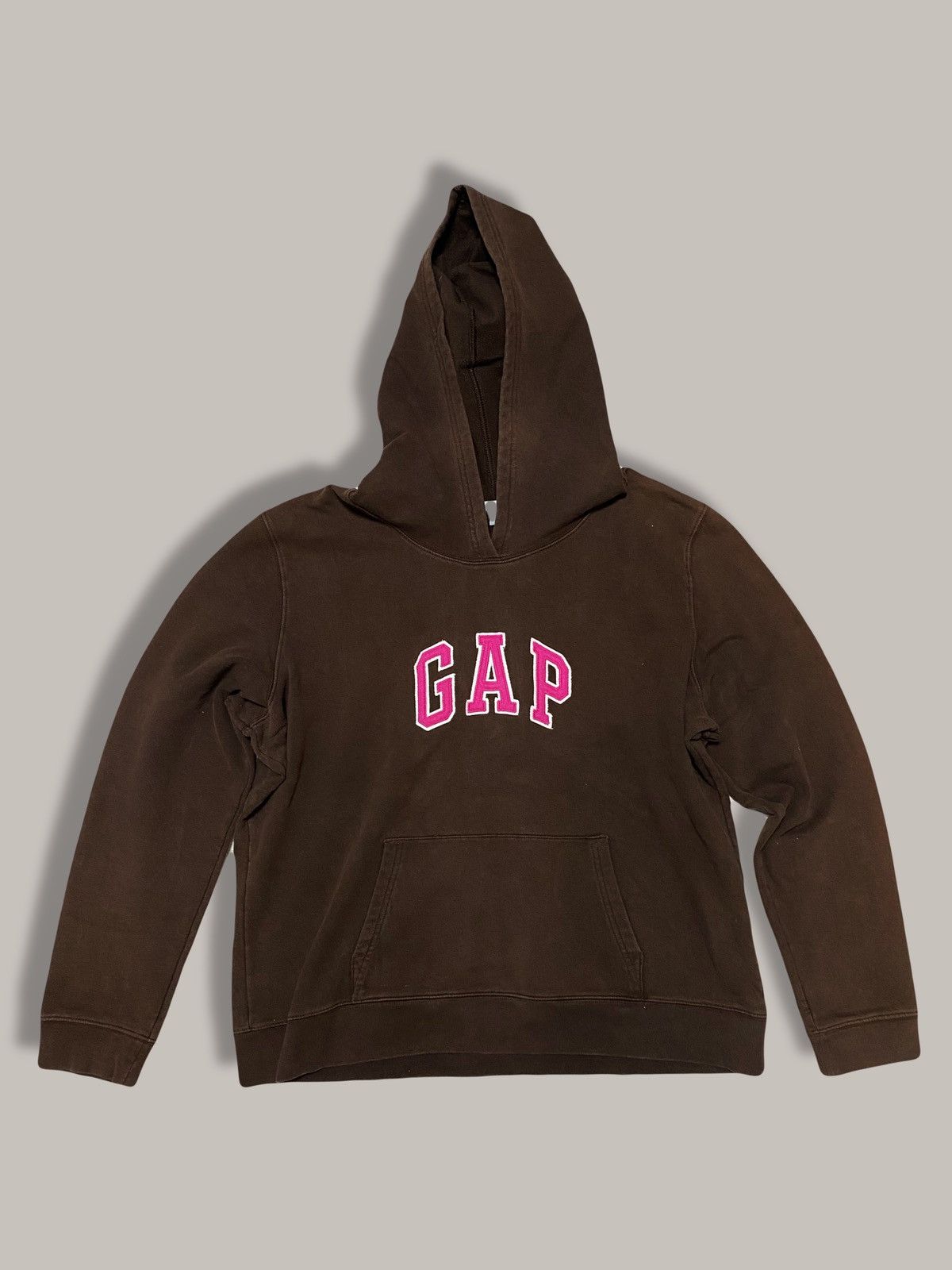 Gap Gap BROWN Pink Logo Vintage Hoodie Size US XS / EU 42 / 0 - 1 Thumbnail