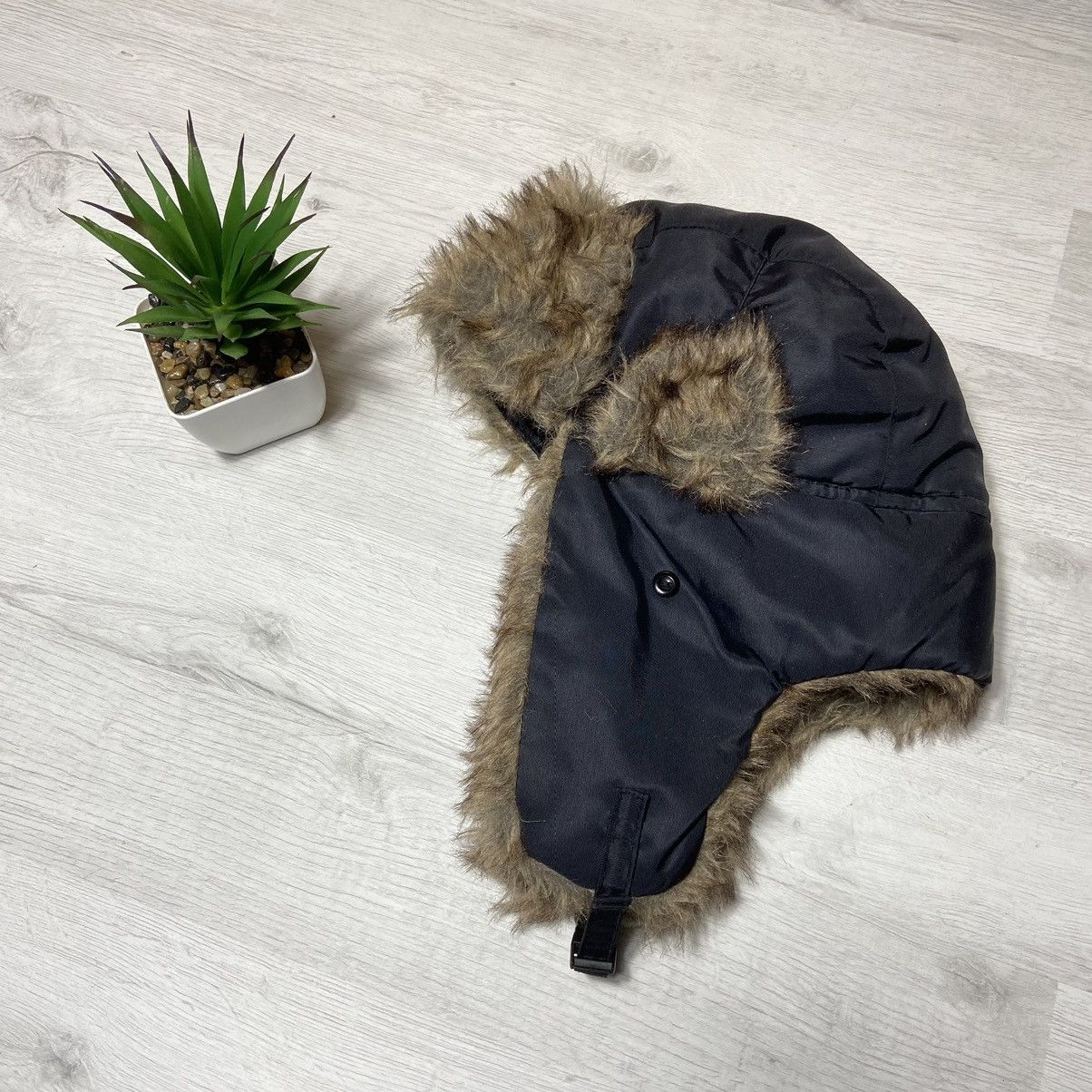Japanese Brand × Vintage 🔥 Y2K Fuzzy Mohair Fur Ushanka hat style 1990s Size ONE SIZE - 1 Thumbnail