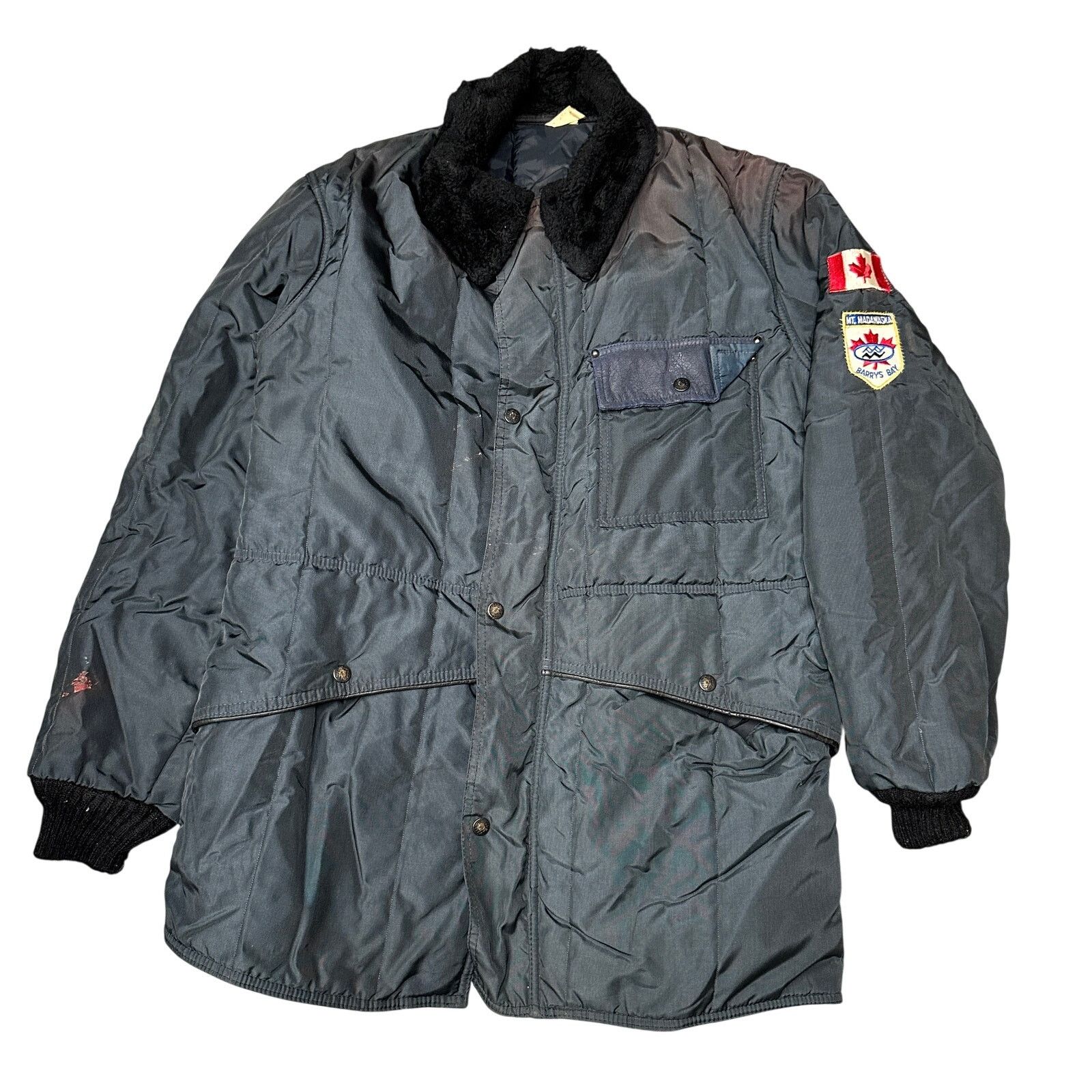 Vintage RefrigiWear Insulated Quilted Coat Jacket Mens M Zip