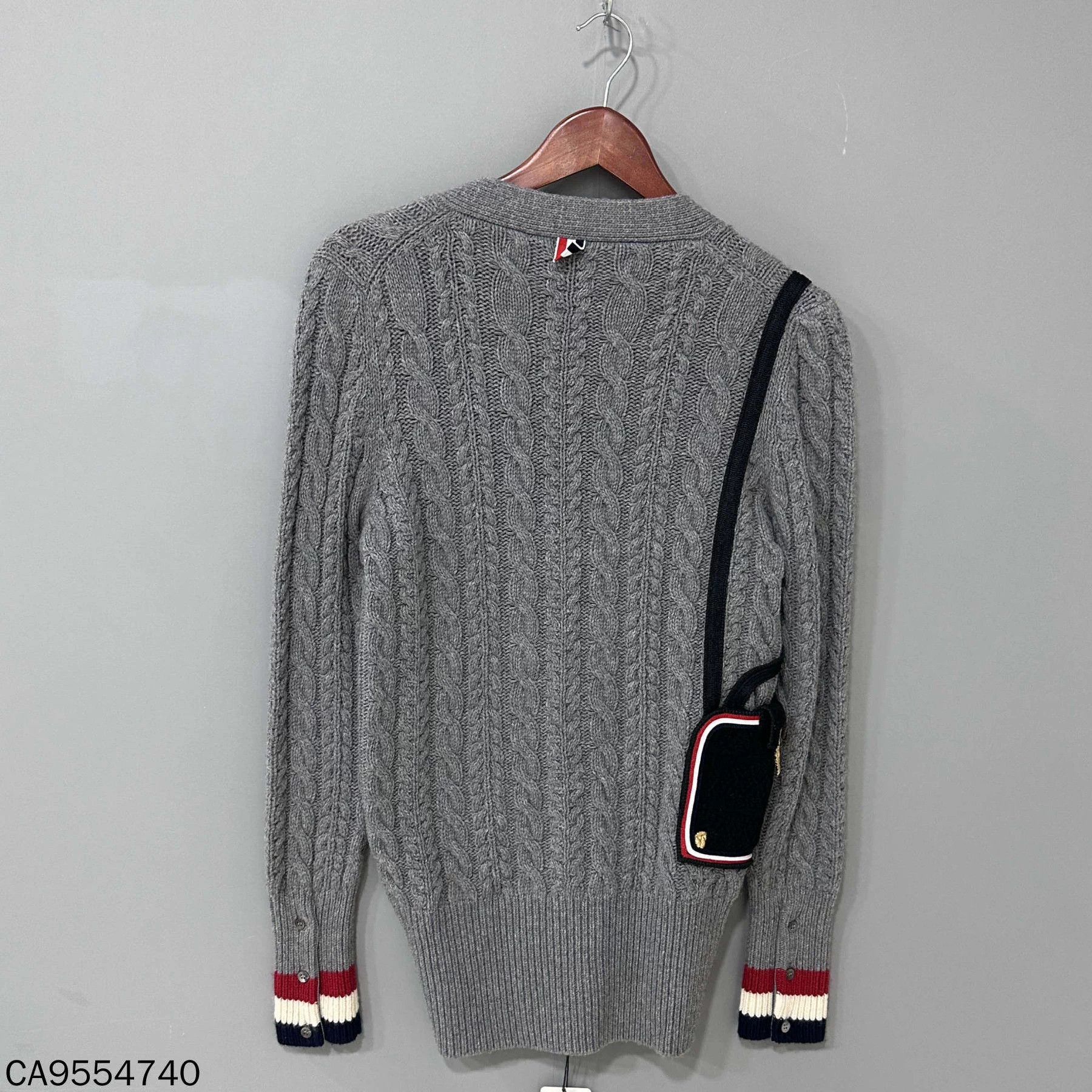 Thom Browne Thom Browne Gray Woven Cardigan Handbag Detail 40 Size M / US 6-8 / IT 42-44 - 3 Thumbnail