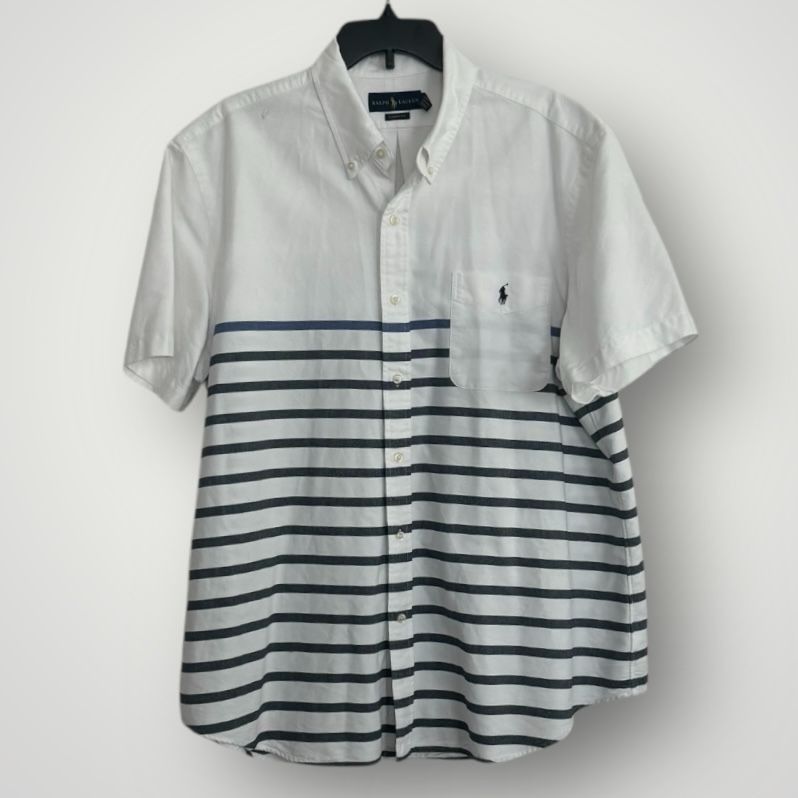 Ralph Lauren Ralph Lauren Men's Striped Oxford Button Down Shirt XXL Size US XXL / EU 58 / 5 - 1 Thumbnail