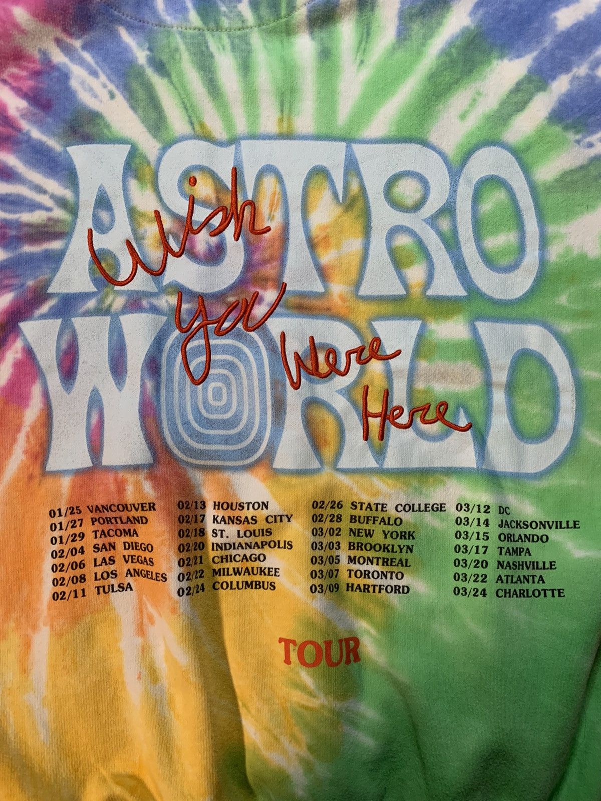 Travis Scott Astroworld Tie-Dye Teddy Bear Hoodie Size US XL / EU 56 / 4 - 11 Thumbnail