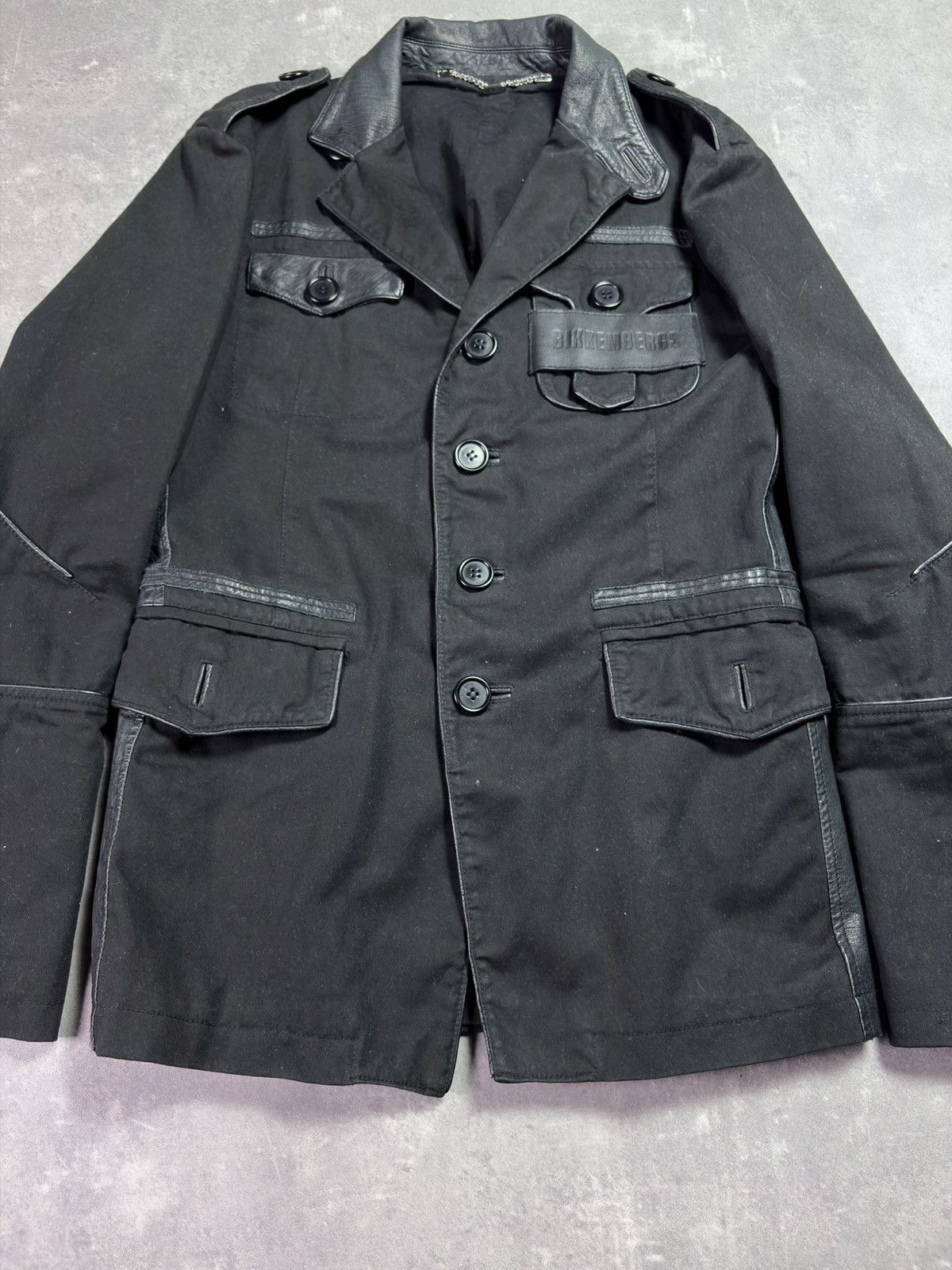 Dirk Bikkembergs Dirk Bikkembergs Leather Elements Blazer Cut Jacket 48 M Size US M / EU 48-50 / 2 - 8 Thumbnail