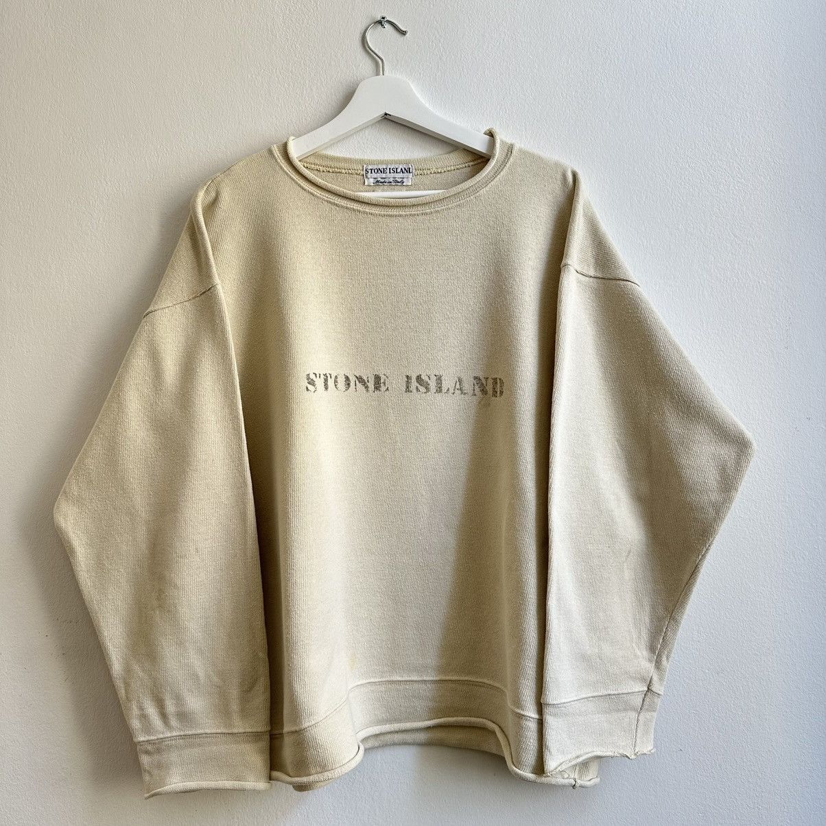 Stone Island Stone Island Vintage Center Logo Cropped Sailor Sweatshirt Size US M / EU 48-50 / 2 - 1 Thumbnail