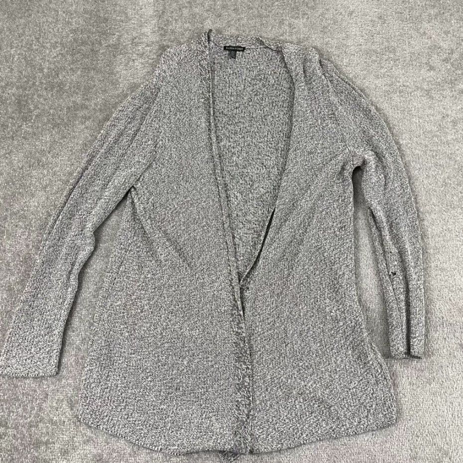 Eileen Fisher EILEEN FISHER Sweater Womens XL Gray Open Front Knit Tencel Lyocell Long Sleeve Size XL / US 12-14 / IT 48-50 - 2 Thumbnail
