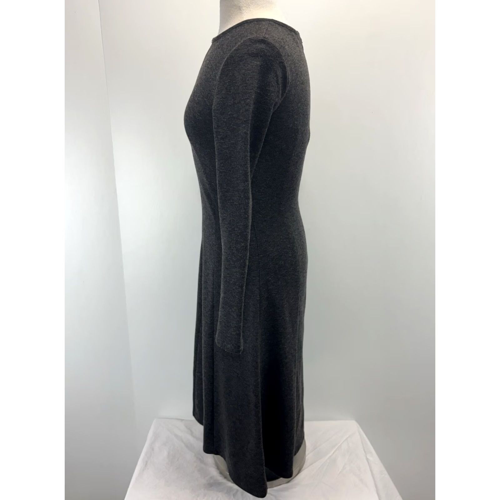 J.Crew J. Crew Fit N Flare Sheath Midi Dress Women’s 2 Grey Minimalist Stretch Ponte Size XS / US 0-2 / IT 36-38 - 2 Thumbnail