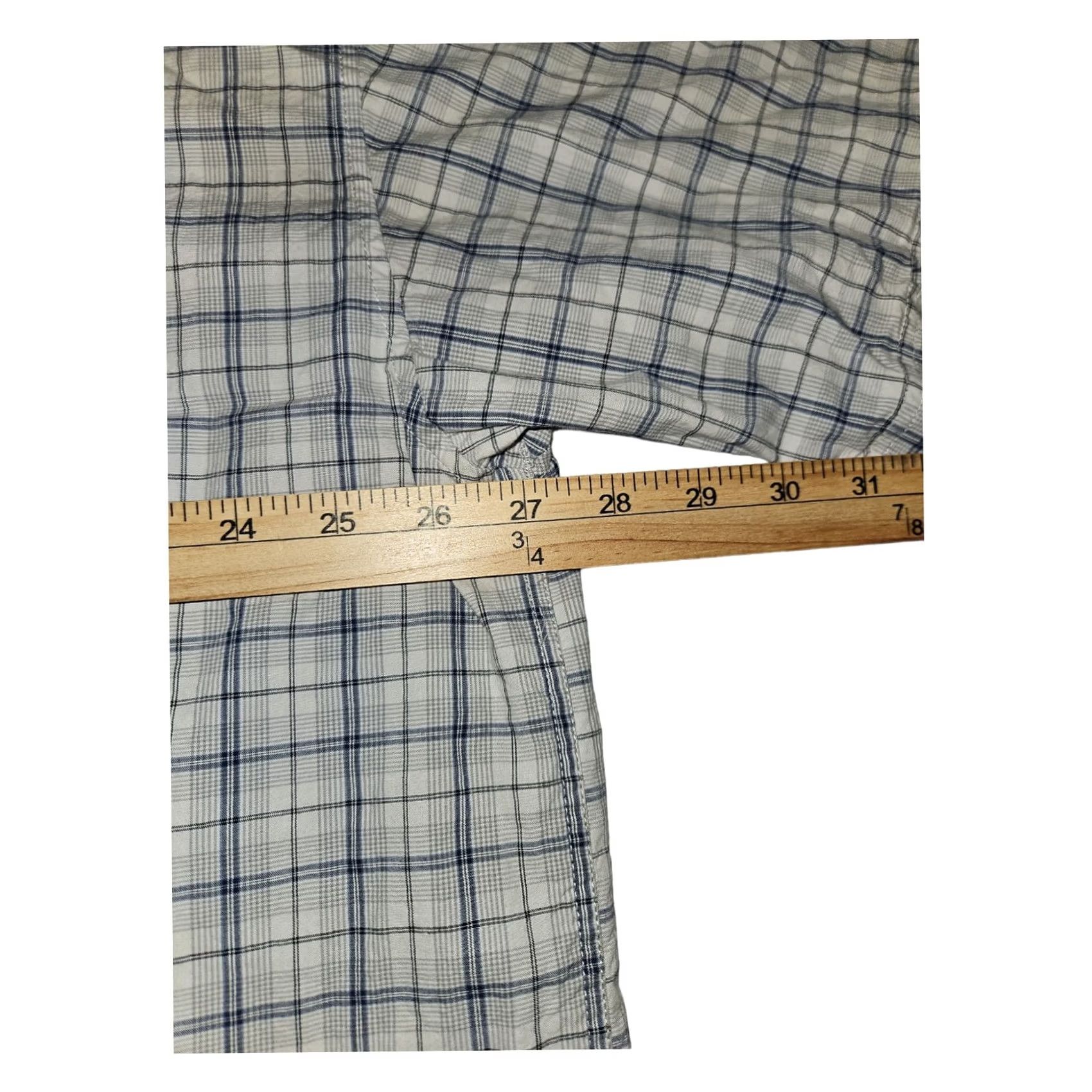 Vintage VINTAGE Panhandle Slim Pearl Snap Shirt Mens 2XL Short Sleeve Plaid White Western Size US XXL / EU 58 / 5 - 3 Thumbnail