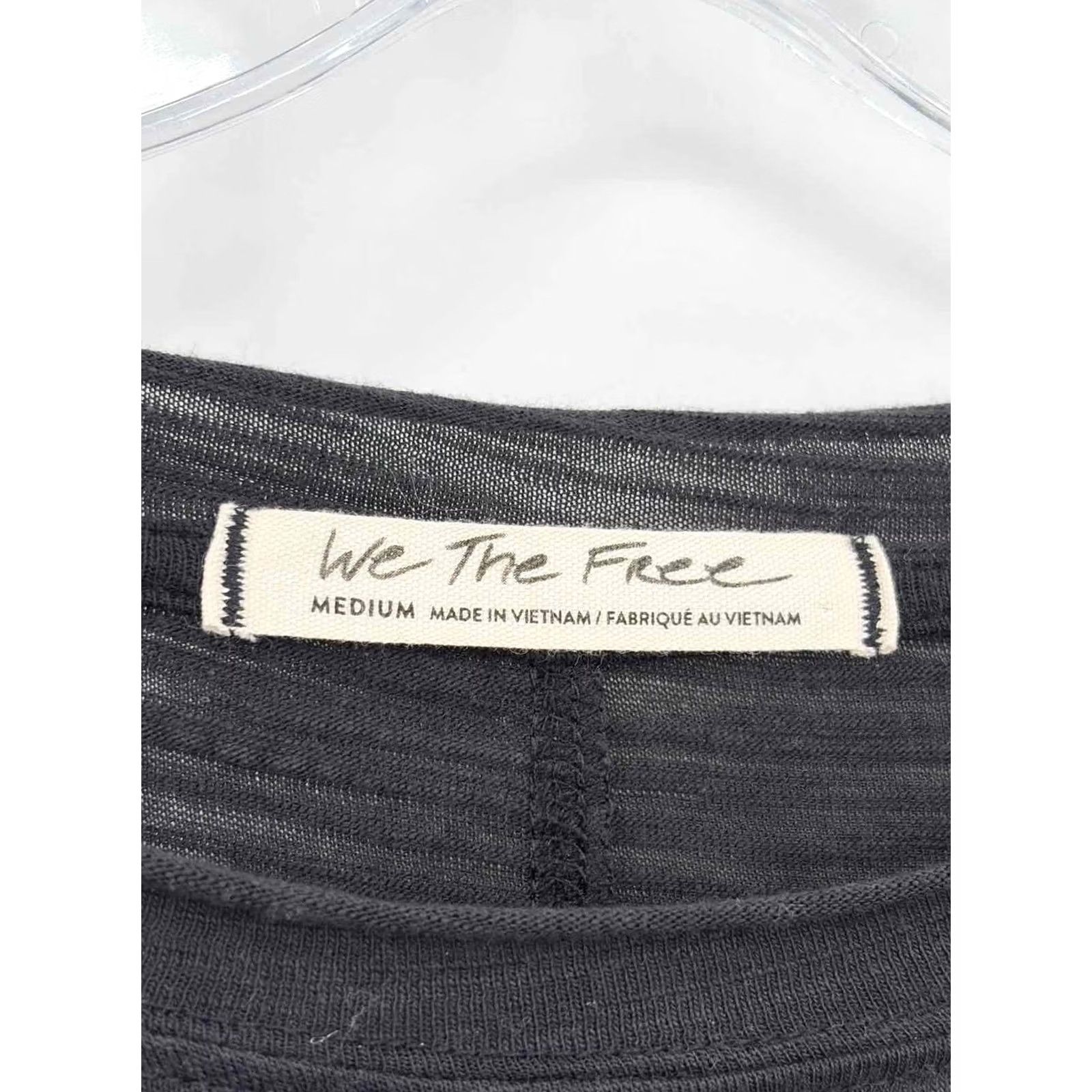 Free People Pre-Owned Free People Black Size Medium Long Sleeve Blouse Size M / US 6-8 / IT 42-44 - 3 Thumbnail