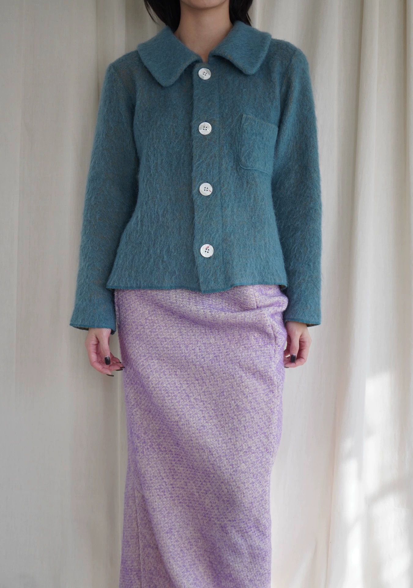 Comme des Garcons Vintage CDG Tricot 1995 AW Blue Yellow Cardigan M Size M / US 6-8 / IT 42-44 - 3 Thumbnail