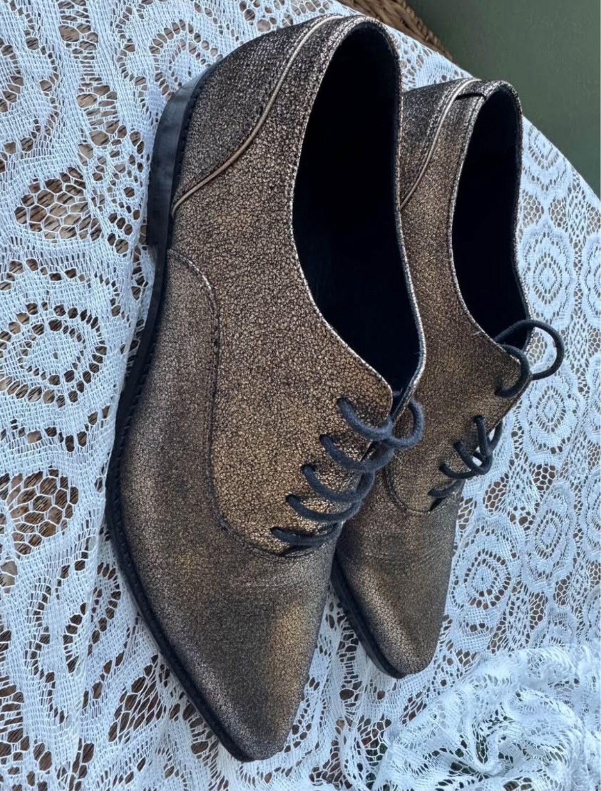Lanvin Lanvin Gold Dress Shoes Size US 9 / EU 42 - 2 Thumbnail