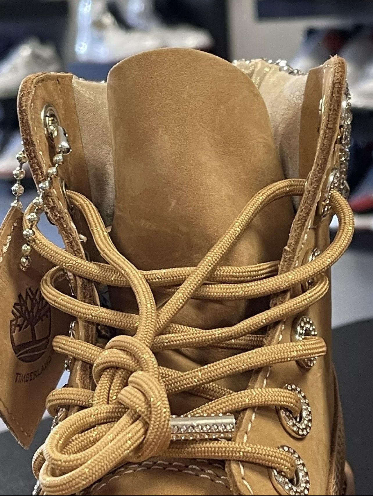 Jimmy Choo Size 5 - Jimmy Choo X Timberland Suede Crystal Encrusted Size US 5 / IT 35 - 9 Thumbnail