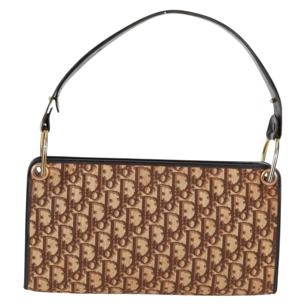 Dior DIOR Trotter Canvas Shoulder Bag Brown Gold Size ONE SIZE - 2 Thumbnail
