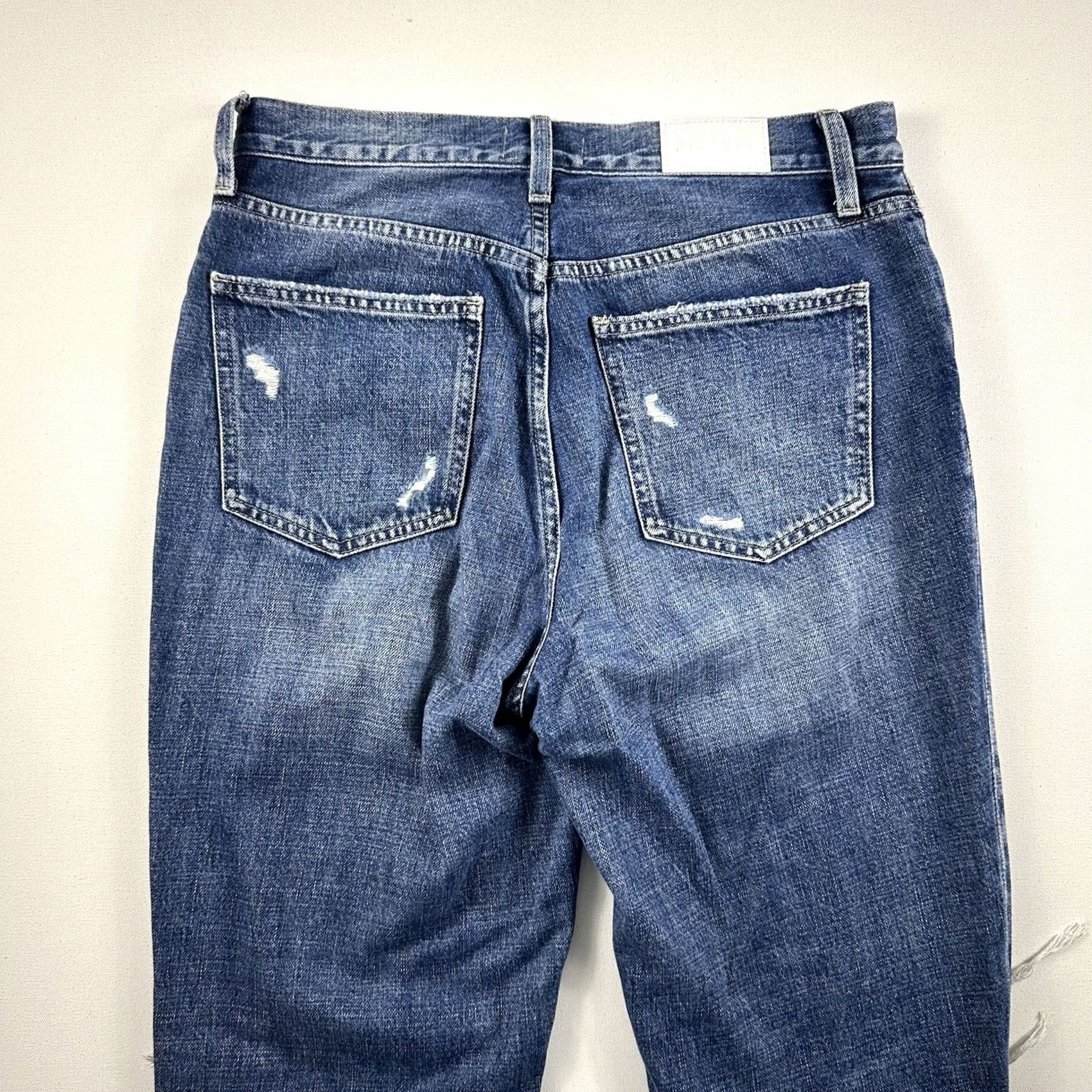 Pistola Pistola Jeans Distressed High-Rise Wide-Leg Ankle 28 Blue Womens Size 28 Jeans Bobbie Distressed Wide-Leg Blue Size 28" / US 6 / IT 42 - 5 Thumbnail