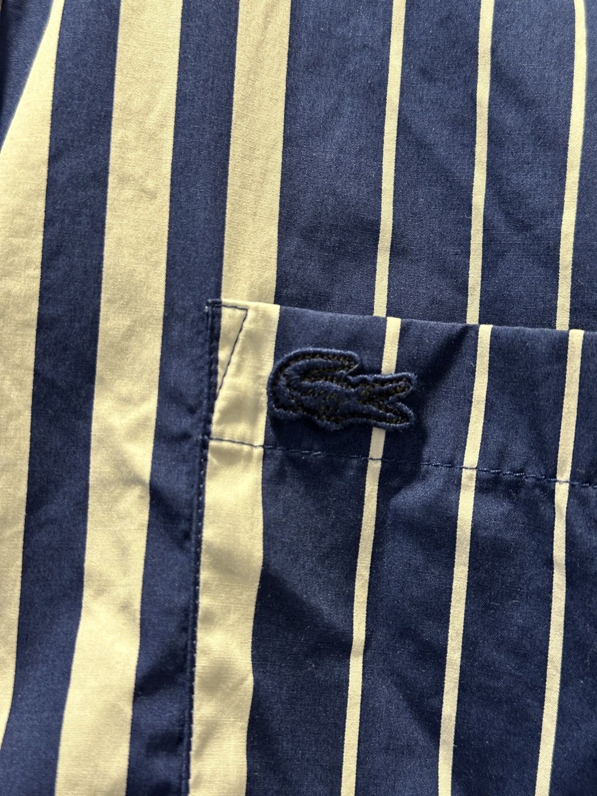 Lacoste Lacoste Blue with White Striped Button Down Size US S / EU 44-46 / 1 - 2 Thumbnail