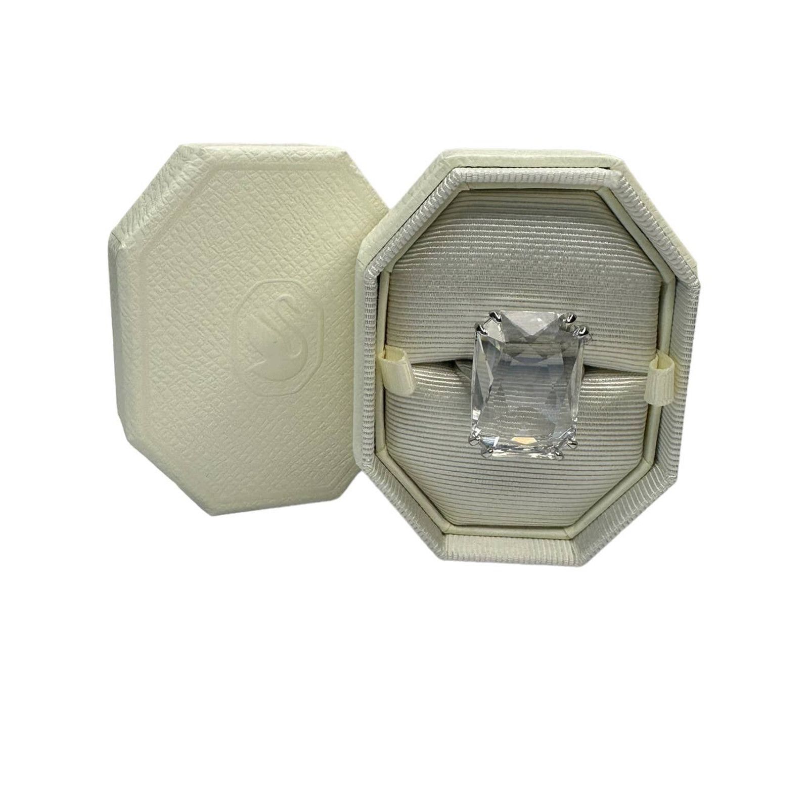 image of Swarovski Mesmera Cocktail Ring Oversized 52 Eur / 6 Usa in Silver, Women's