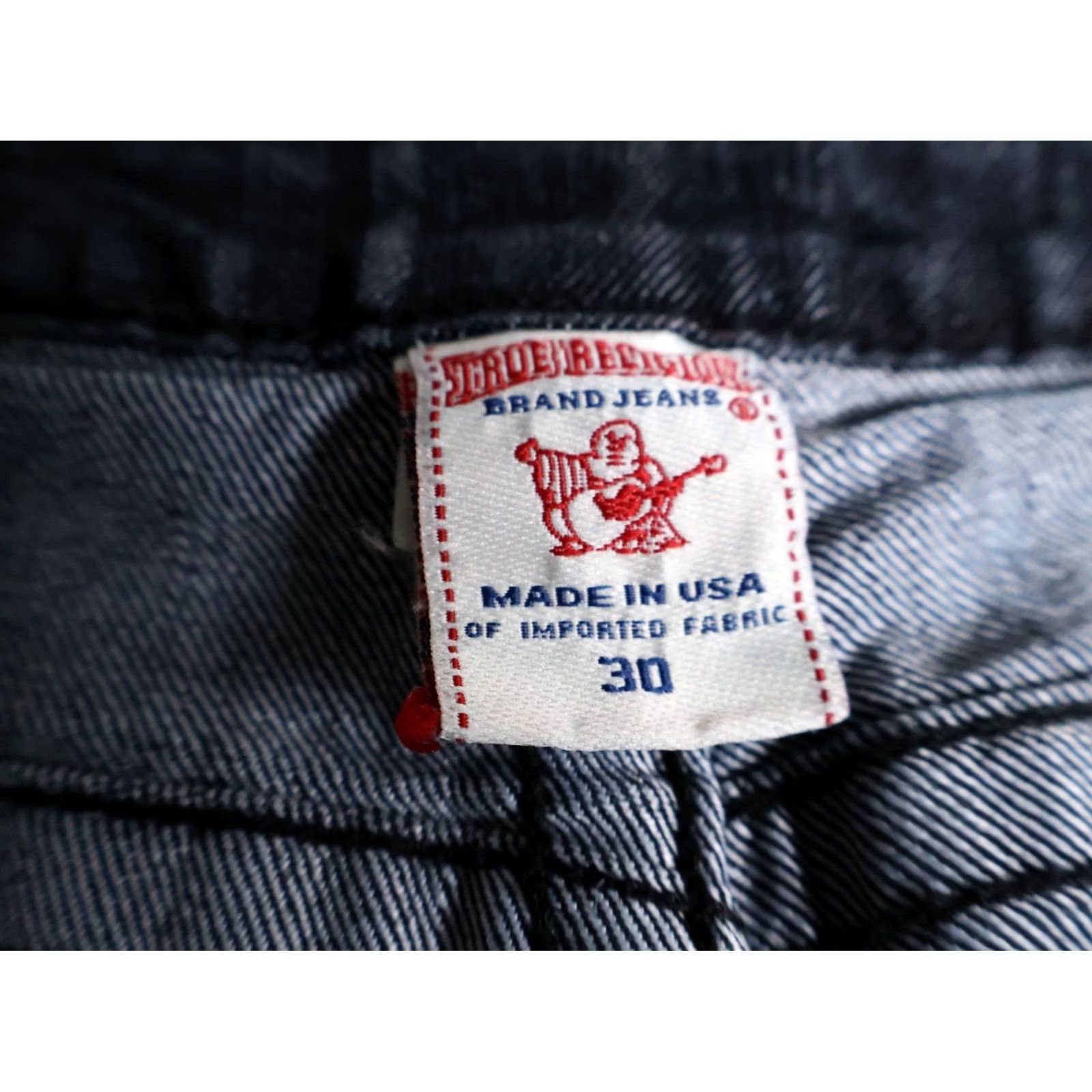 True Religion VINTAGE True Religion Joey Super T Jeans Women 30 Black Denim 5-Pocket Design Flap Pocket 32x32 Inseam 32 Size 30" / US 8 / IT 44 - 4 Thumbnail