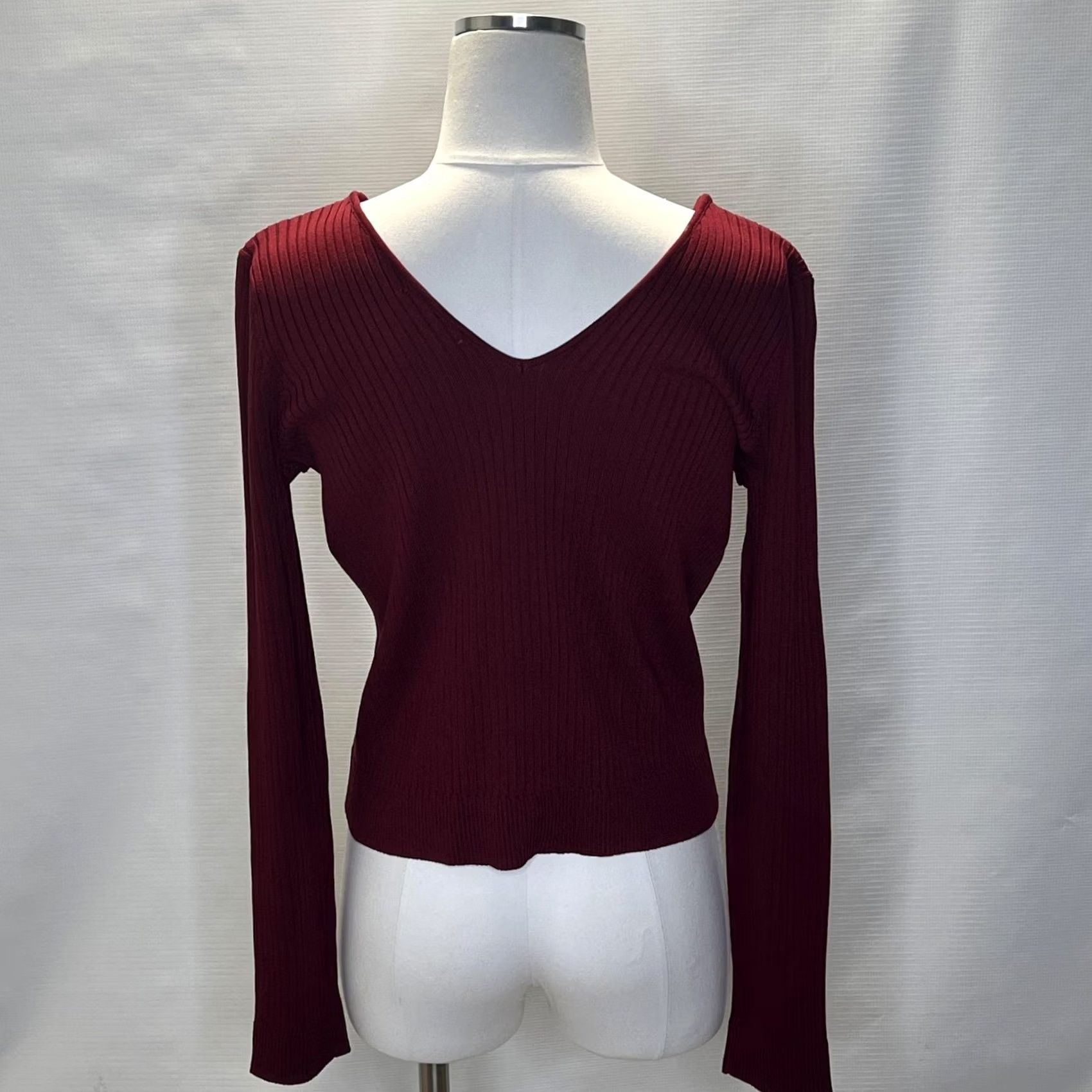 Vintage Skies Are Blue Sweater Womens Large Pink Ribbed V Neck Pullover Lot 3” Size L / US 10 / IT 46 - 5 Thumbnail