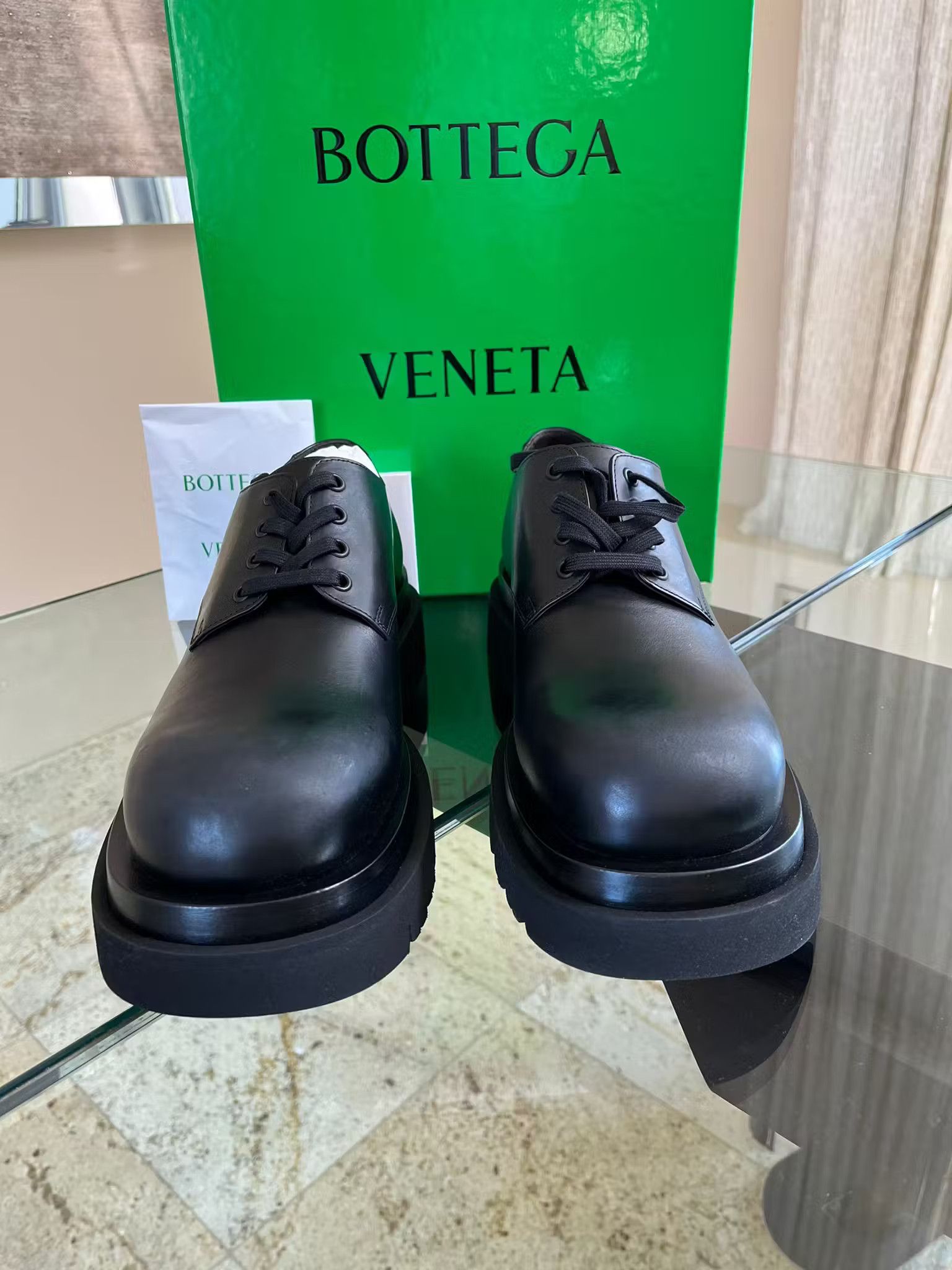 Bottega Veneta Military Calf Lug Boots Low Top in Black Size 45 Size US 12 / EU 45 - 11 Thumbnail