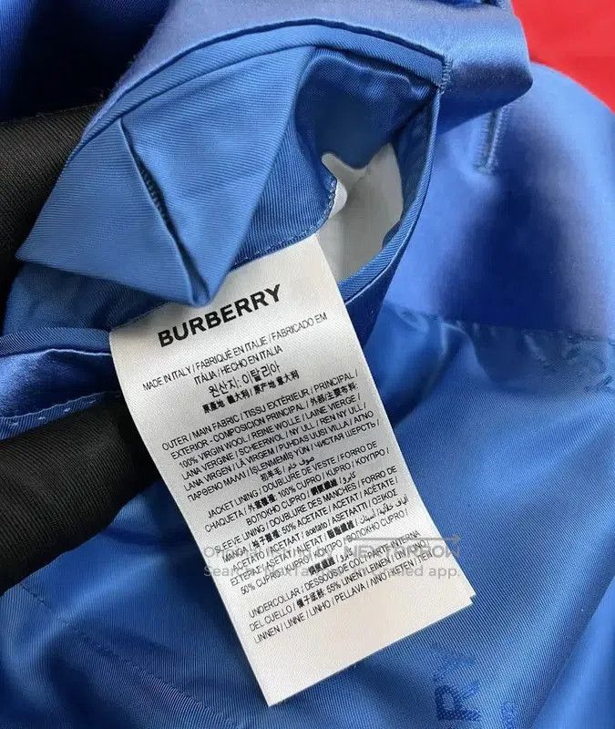 Burberry Burberry Blue Wool Winter Blazer for Men. Size US L / EU 52-54 / 3 - 4 Thumbnail