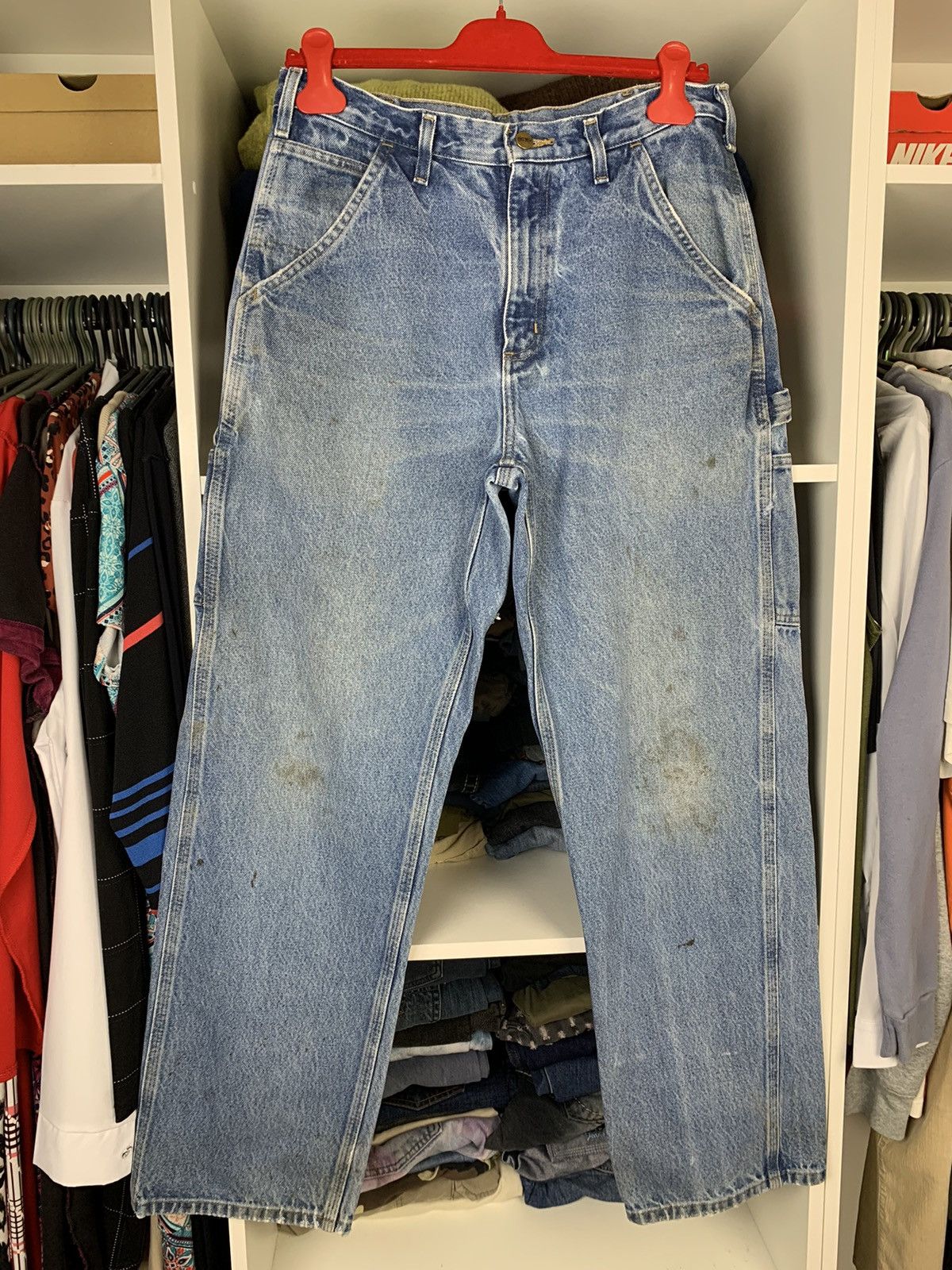 Carhartt × Vintage Vintage Carhartt Distressed Denim Thrashed Jeans Size US 32 / EU 48 - 2 Thumbnail