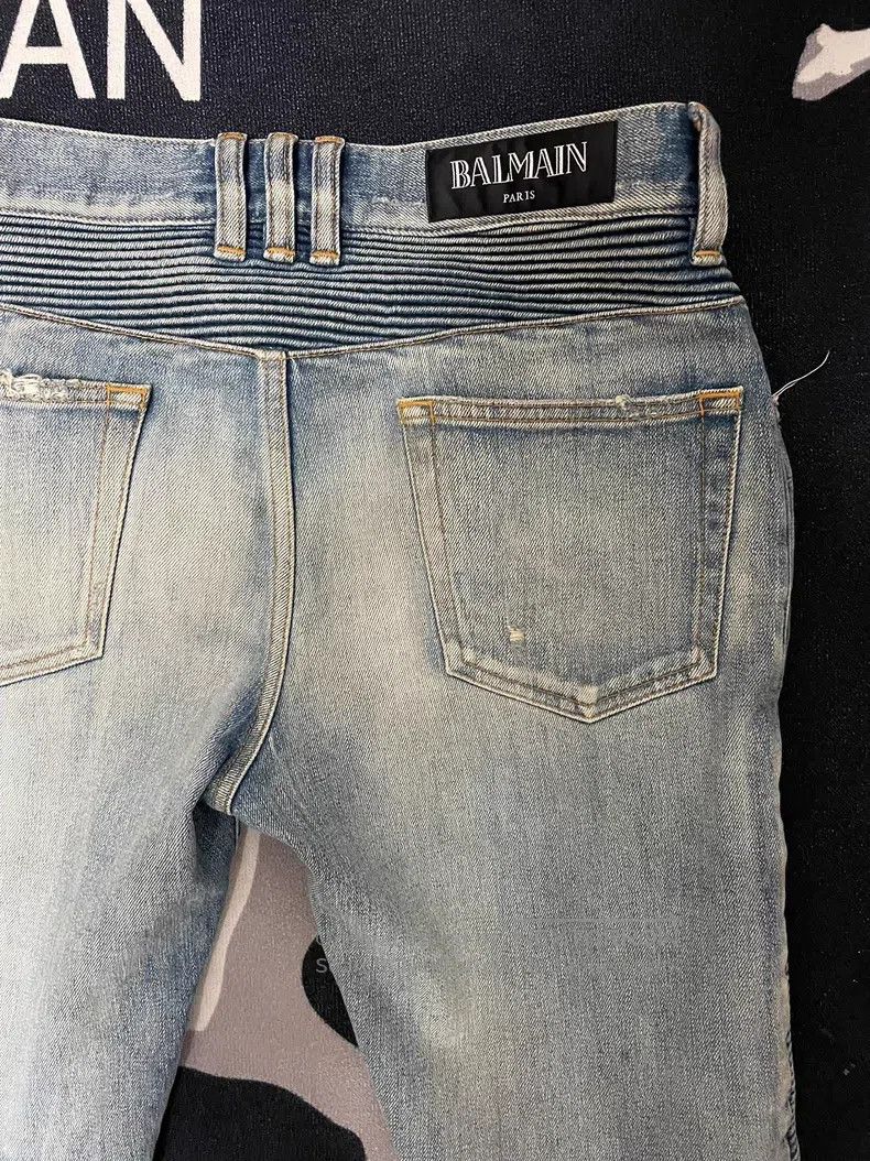 Balmain BALMAIN Biker Jeans Size US 31 - 5 Thumbnail