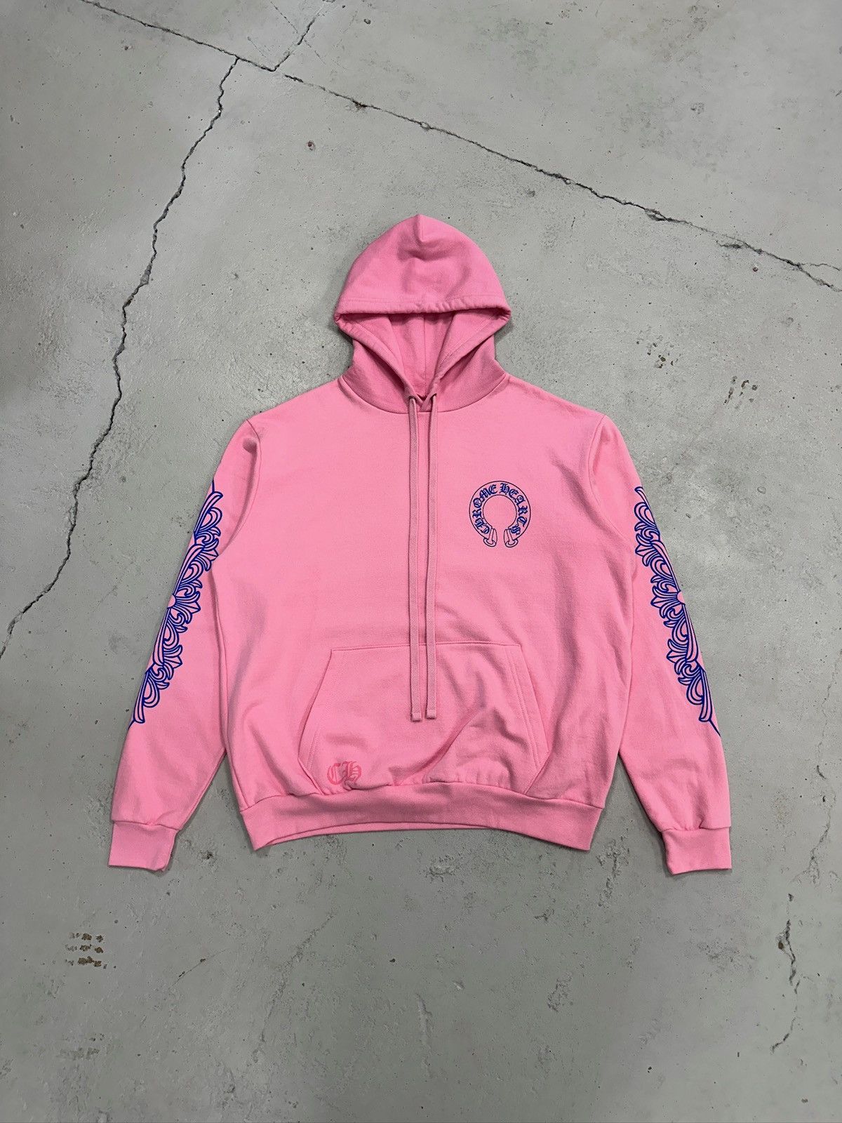 Chrome Hearts Chrome Hearts Floral Horseshoe Logo Hoodie Pink Blue Size US L / EU 52-54 / 3 - 3 Thumbnail