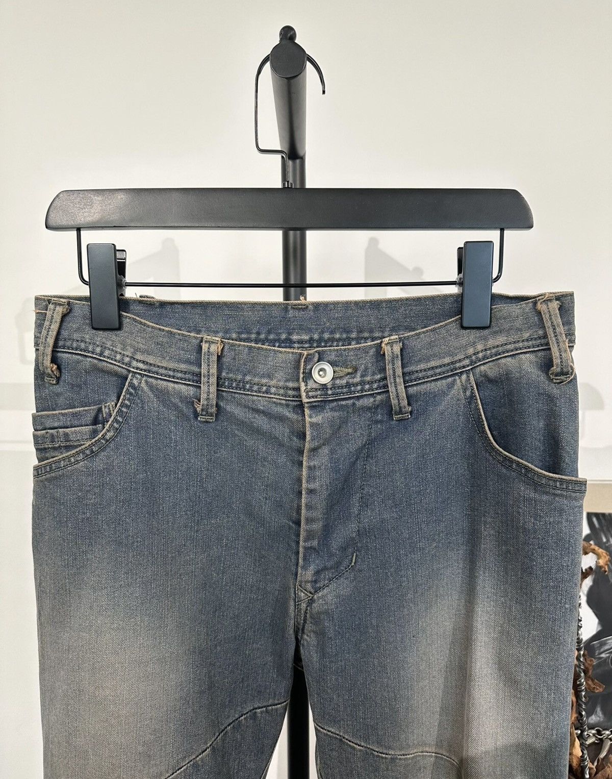 Julius Julius_7 Double-Knee Distressed Washed Jeans Size US 29 - 8 Thumbnail