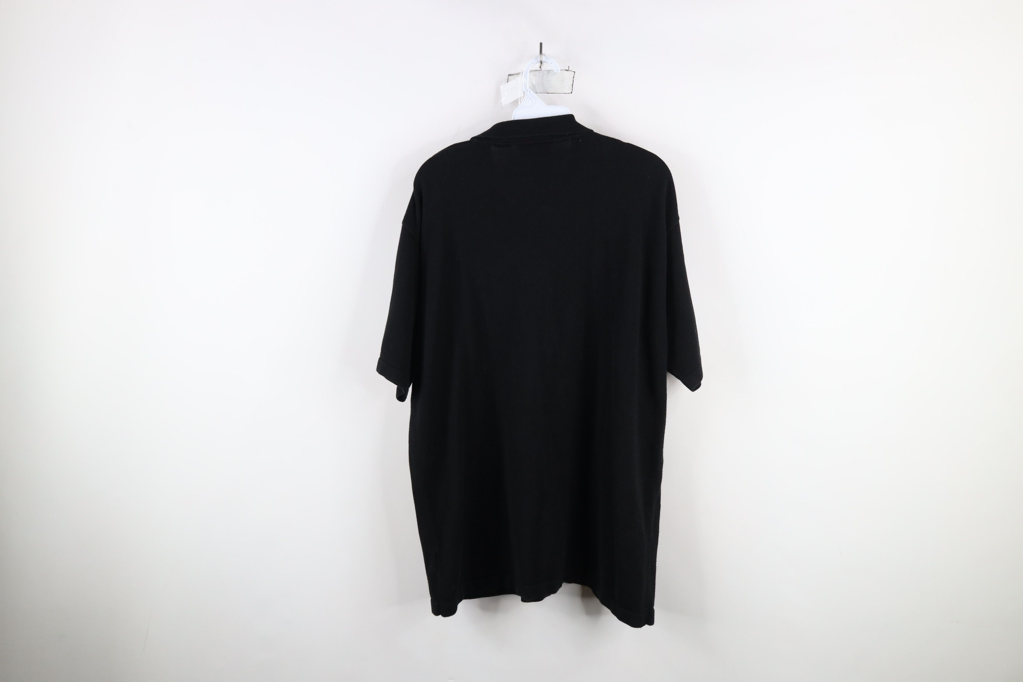 Vintage Vintage 90s Streetwear Cable Knit Collared Polo Shirt Black Size US L / EU 52-54 / 3 - 8 Thumbnail