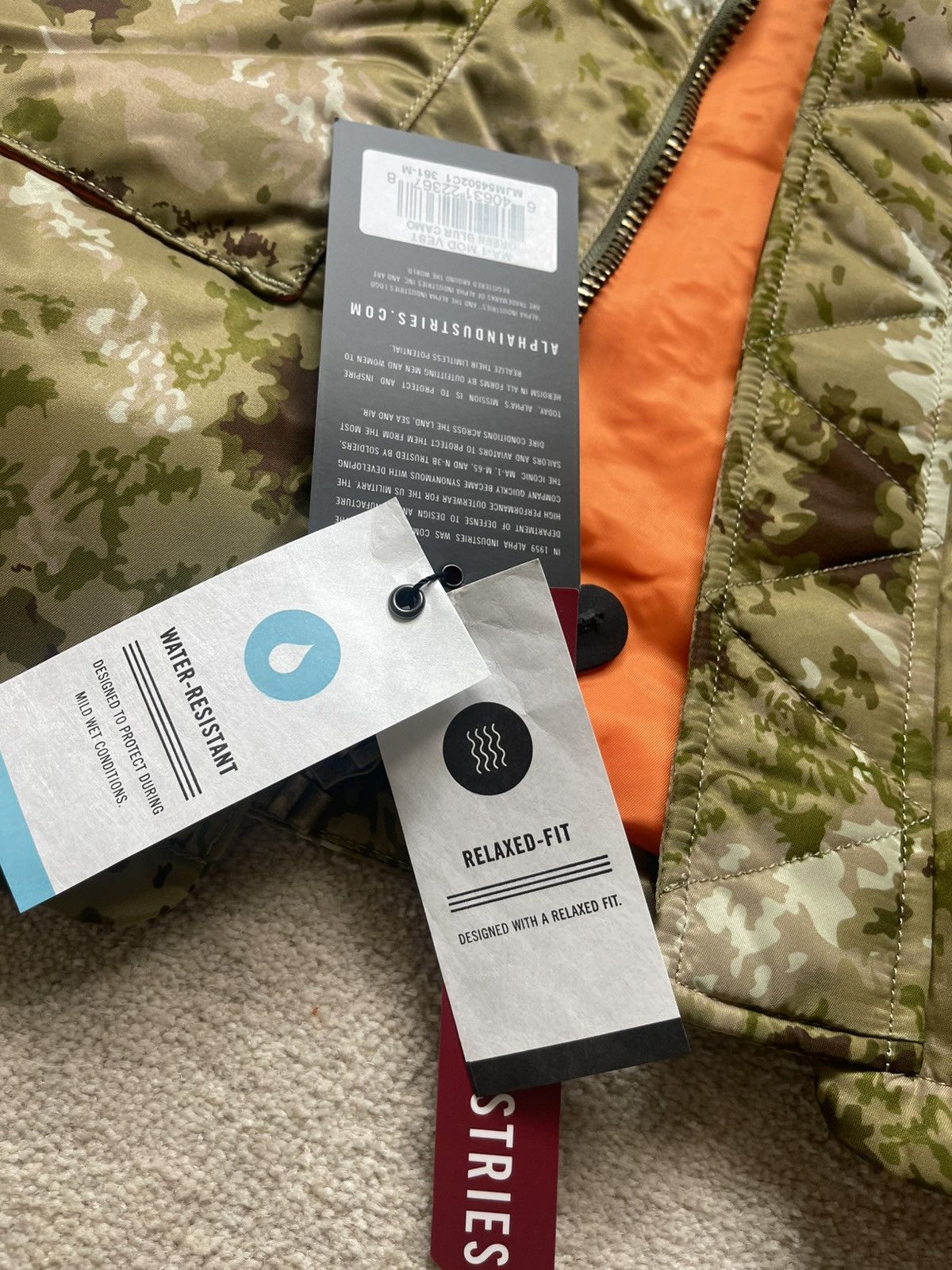Alpha Industries Alpha Industries men’s vest camo M NWT Size US M / EU 48-50 / 2 - 7 Thumbnail