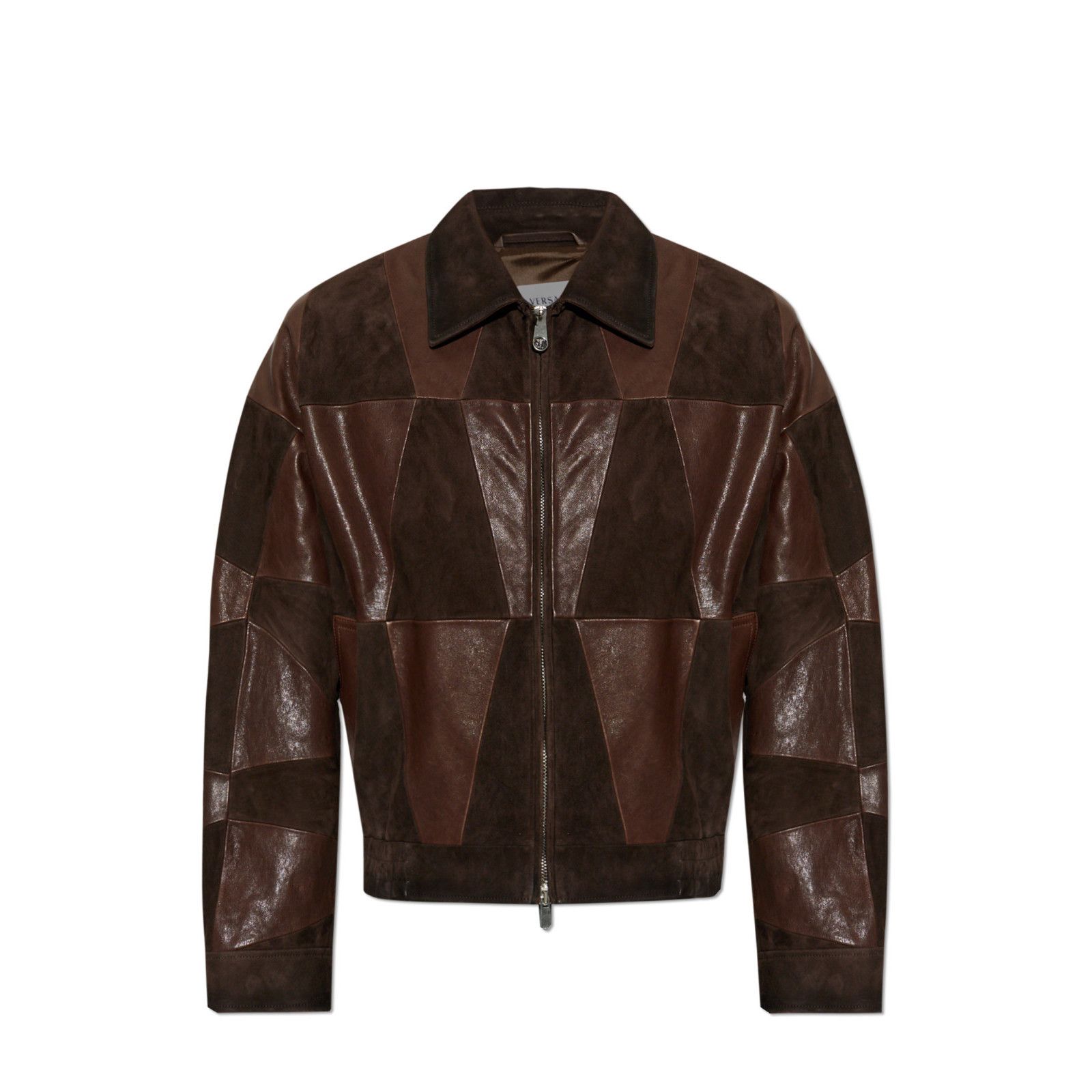 Versace VERSACE Brown Leather Jacket New & Authentic (Men's size:M;) Size US M / EU 48-50 / 2 - 1 Preview